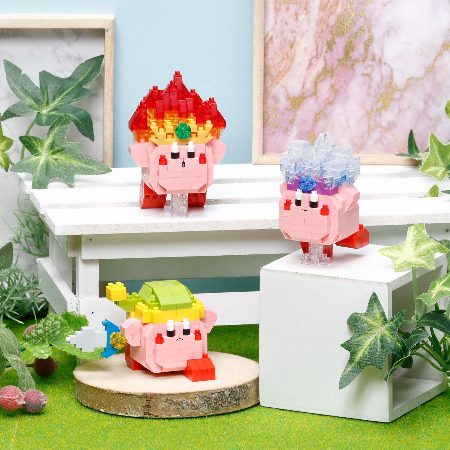 nanoblock Kirby Fire Character Collection Series Model Kit | 280 Micro-Bricks | Difficulty 2/5 3