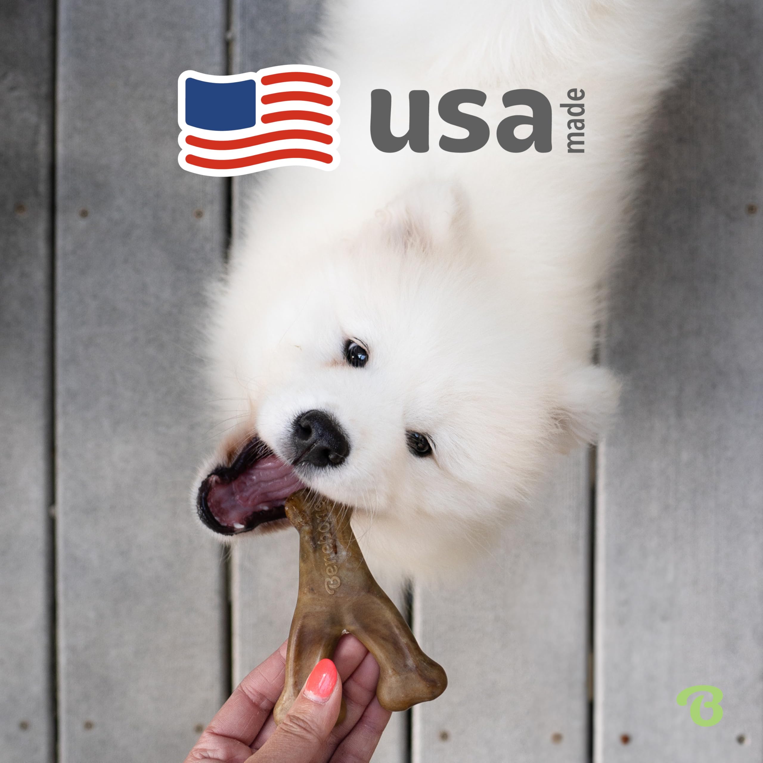 Benebone Wishbone Durable Dog Chew Toy - Real Bacon Flavor, Tiny Size, Made in USA 5