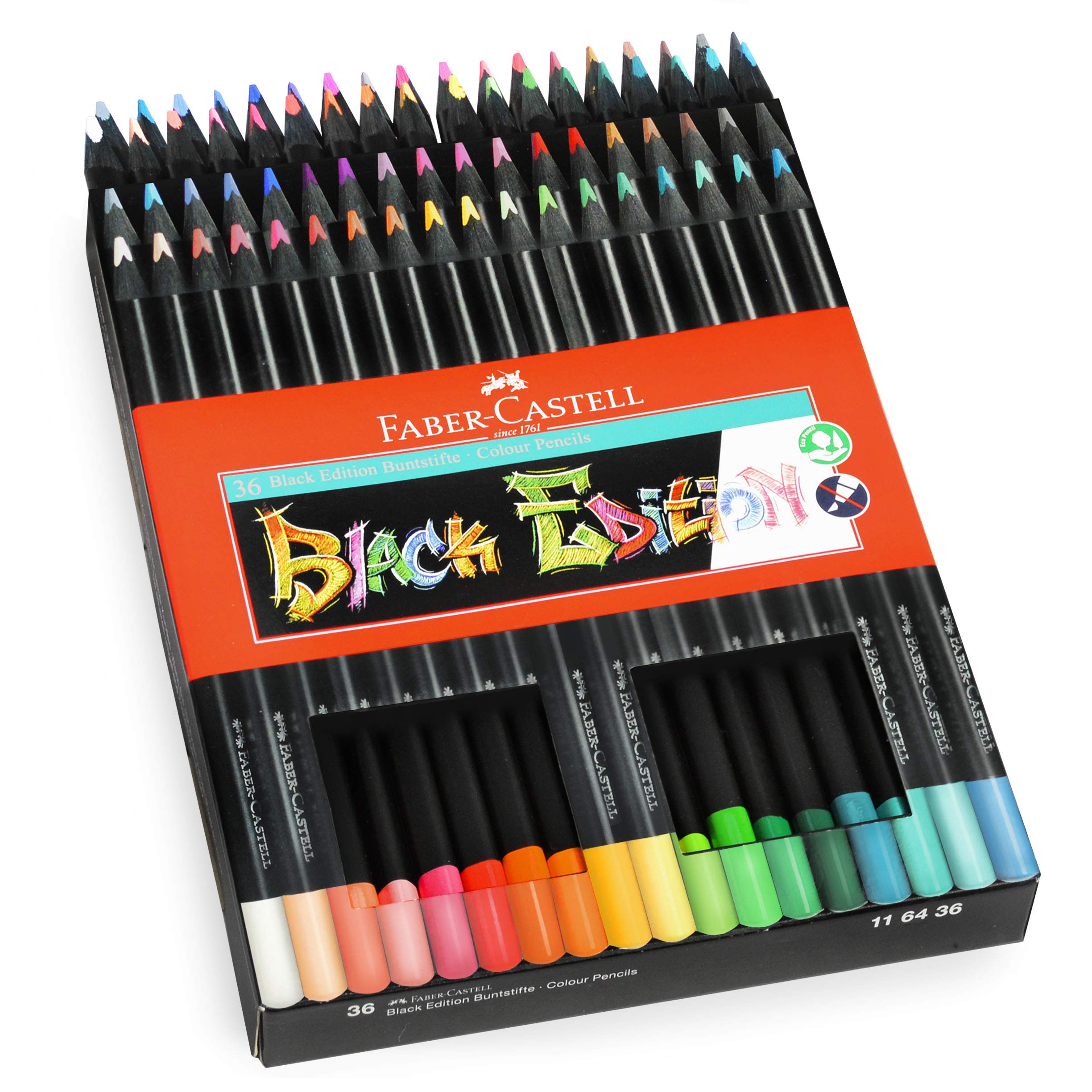 Faber-Castell Black Edition Coloured Pencils - 36 Count | Ergonomic Triangular Shape | SV Bonding 4