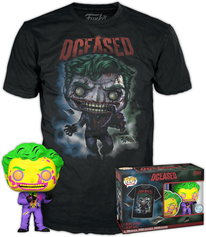 Funko Pop! DC Comics - Joker Vinyl Figure & T-Shirt Bundle (XL)