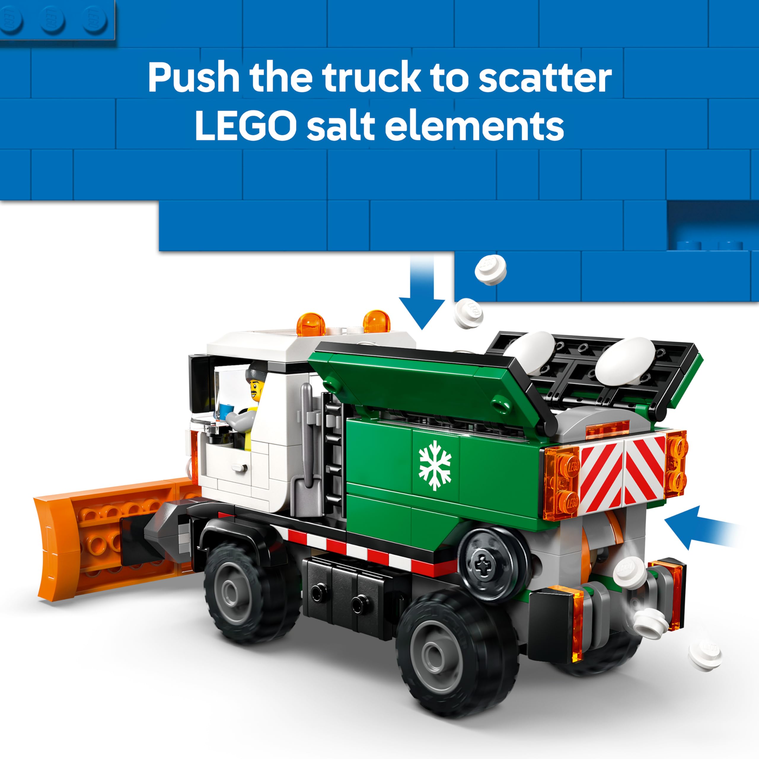 LEGO City Snowplough Truck Toy 60490 - Minifigure, Tools & Gritter | Ages 6+ 6