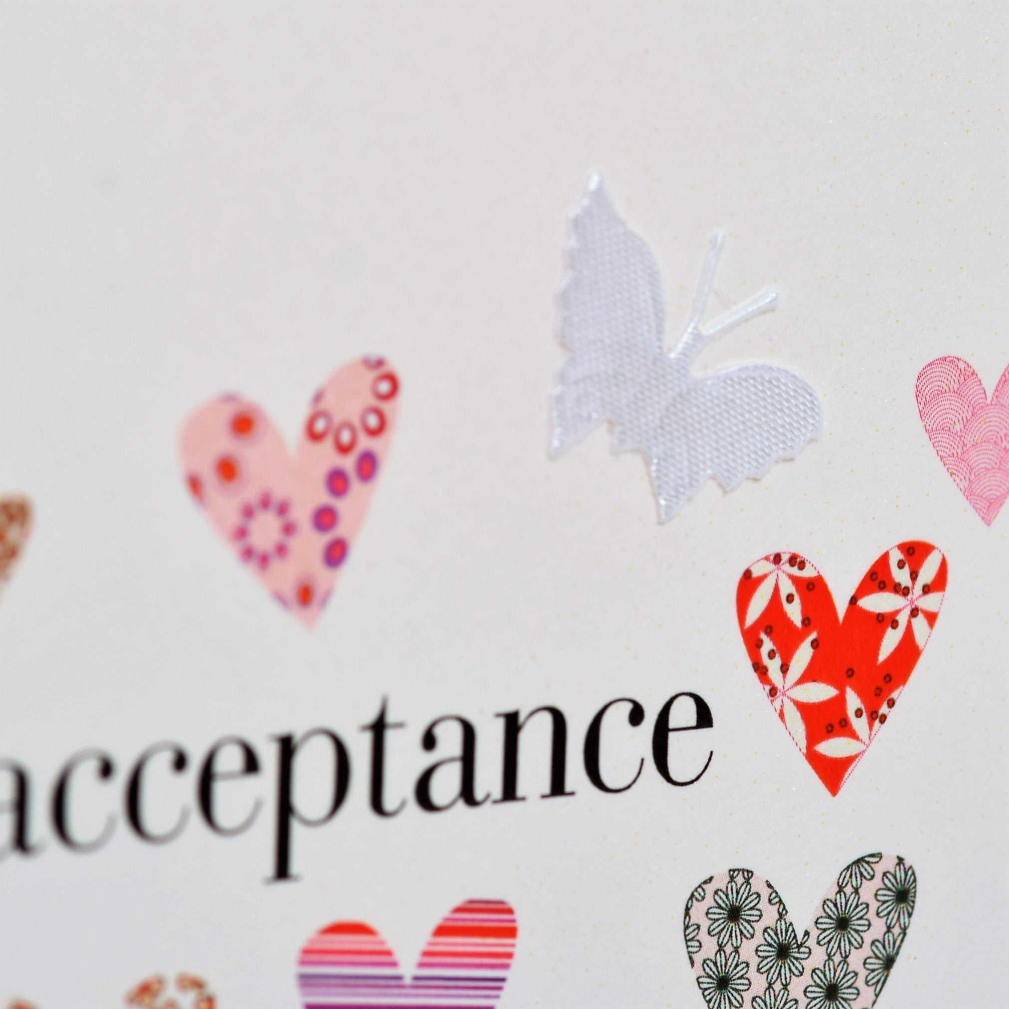 Claire Giles Greeting Cards Wedding Acceptance Card | 150x150mm | Hearts Design | Blank Inside 4