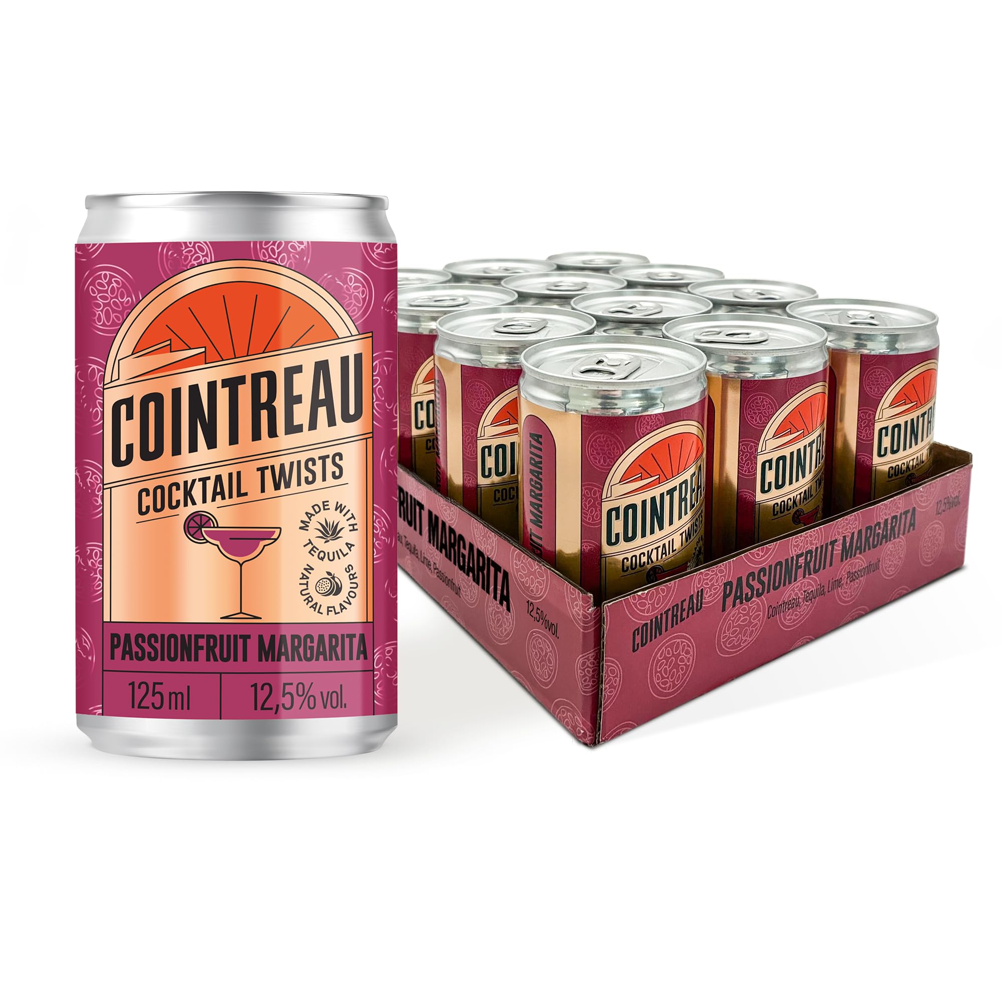 Cointreau Cocktail Twists - Passionfruit Margarita Ready to Drink | 12.5% ABV | Case of 12 1