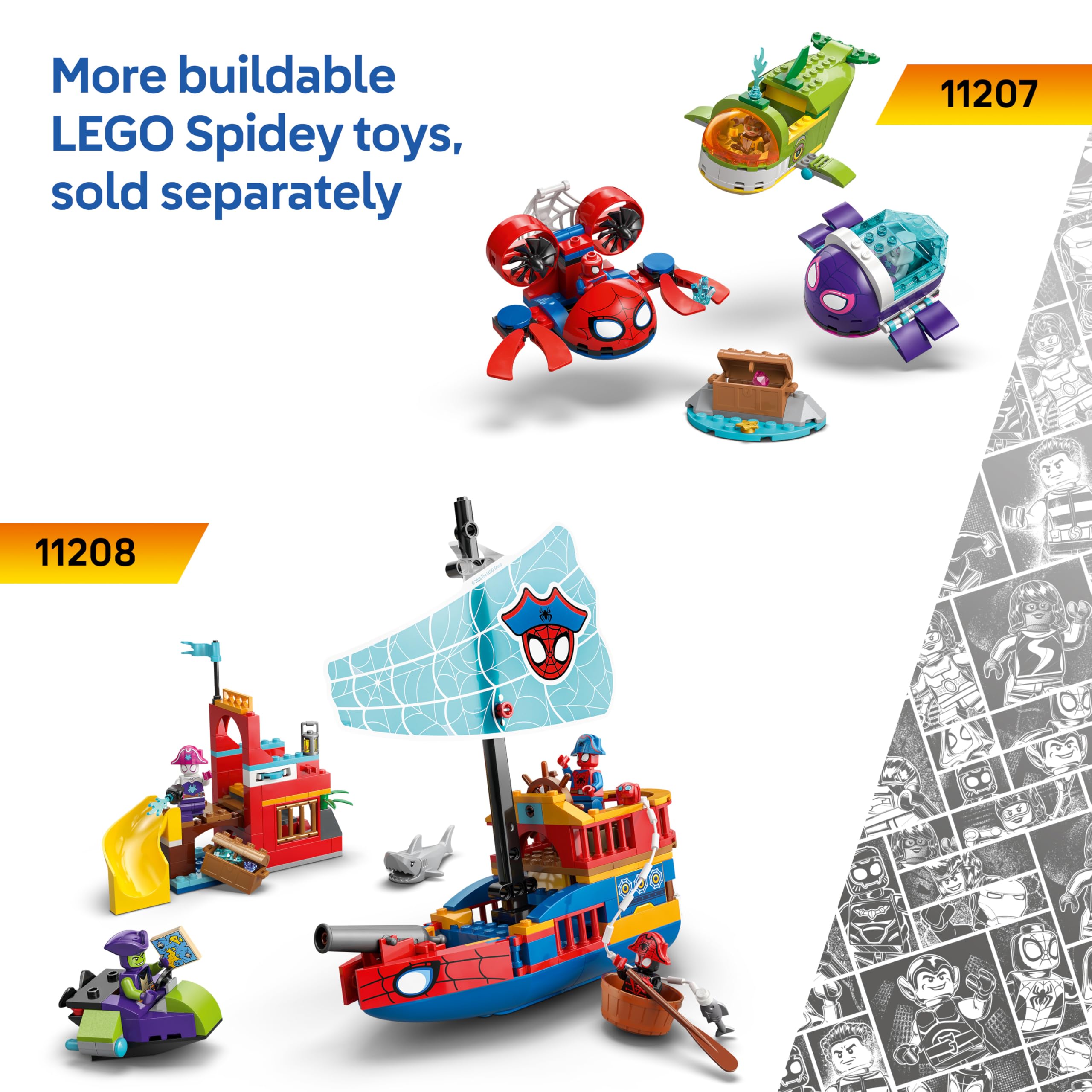 LEGO Marvel Spidey on his Motorcycle vs. Rhino Building Set - Ages 4+ | 11206 9