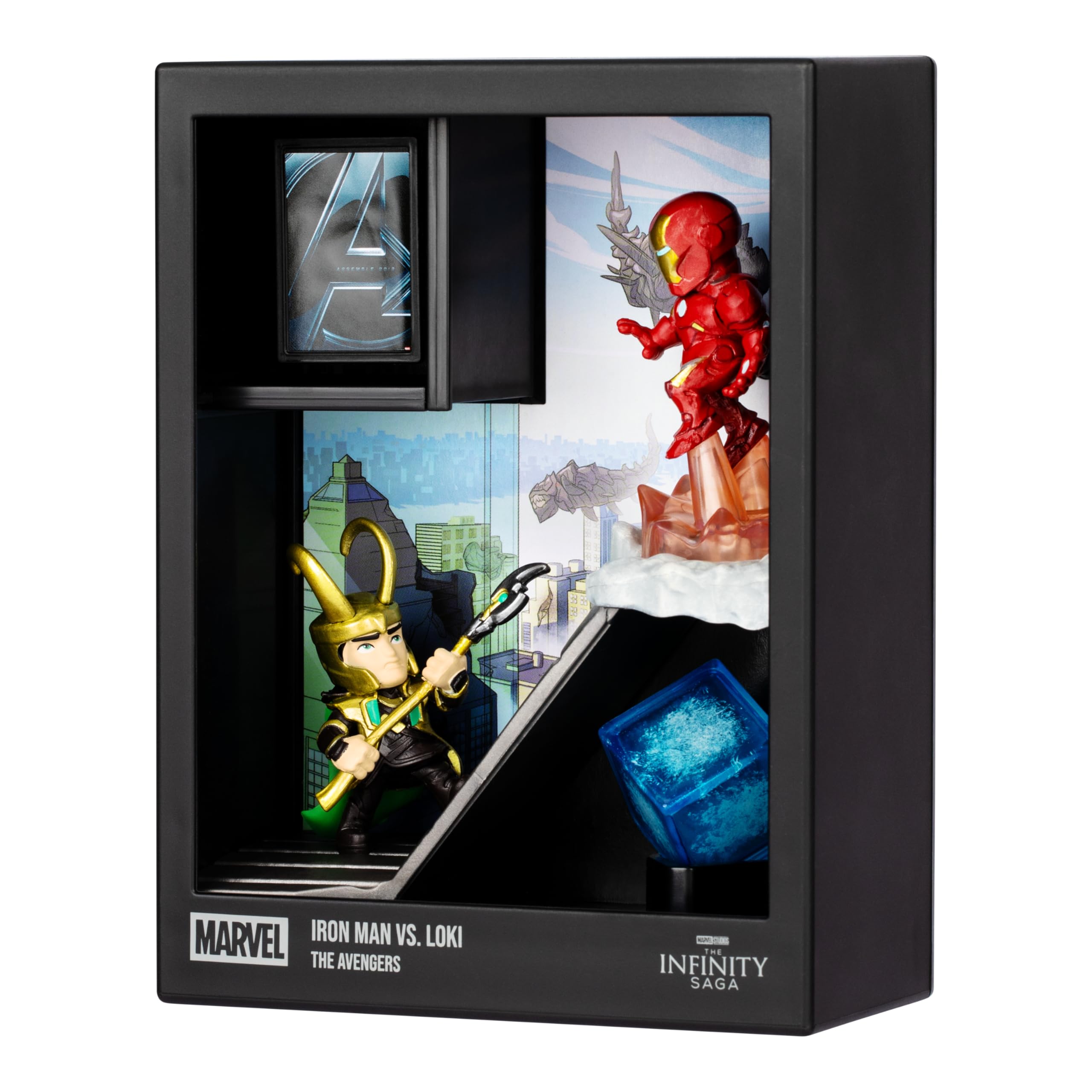 FANDROP MV04 Marvel Studios The Avengers - Iron Man VS. Loki Diorama Display with Artifact & Scene Marker 3