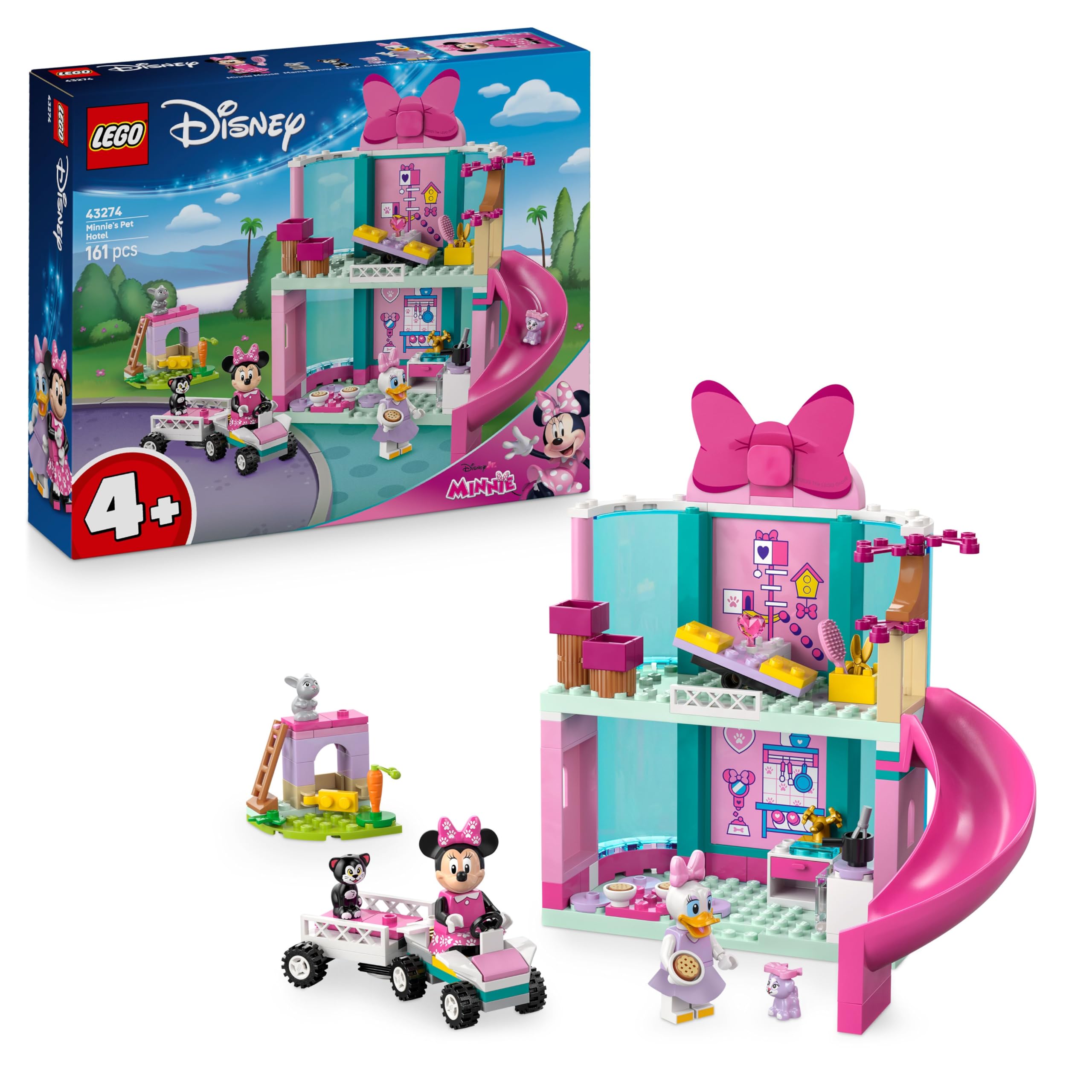 LEGO Disney Minnie’s Pet Hotel Building Set 43274 | Ages 4+ | Includes Minnie Mouse & Daisy Duck 1