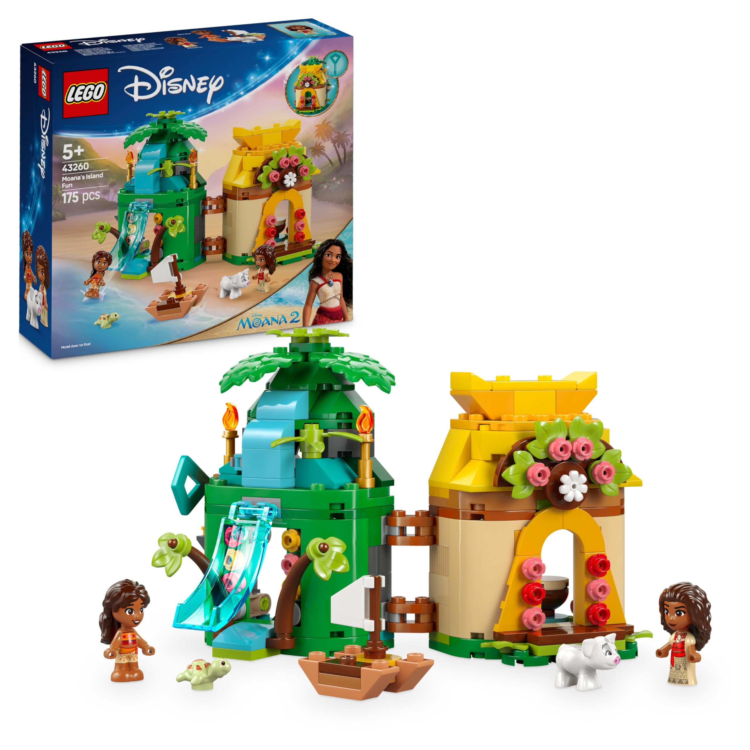 LEGO Disney Moana 2 Moana's Island Fun Building Set 43260 | Ages 5+