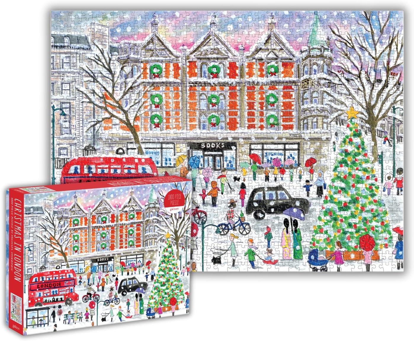 Galison Michael Storrings Christmas in London 1000 Piece Jigsaw Puzzle 1