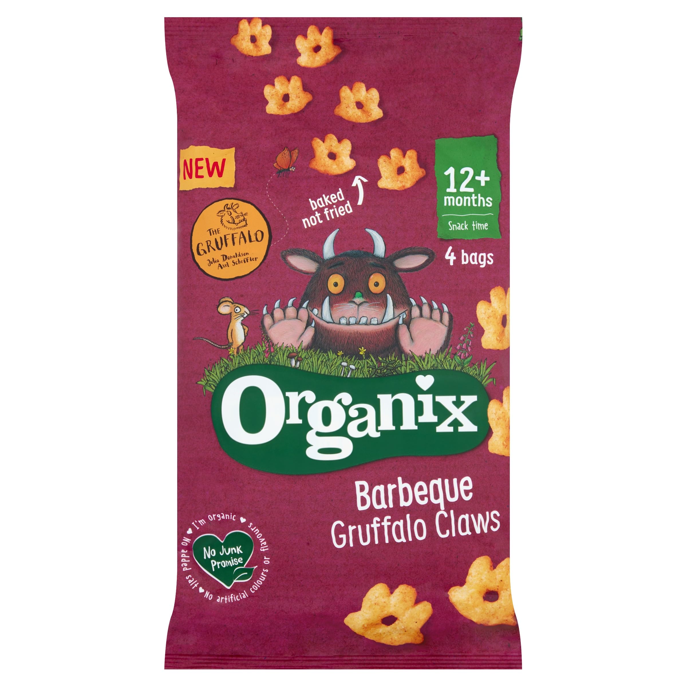 Organix Barbecue Gruffalo Claws Organic Corn Puffs for Toddlers 12+ Months 5