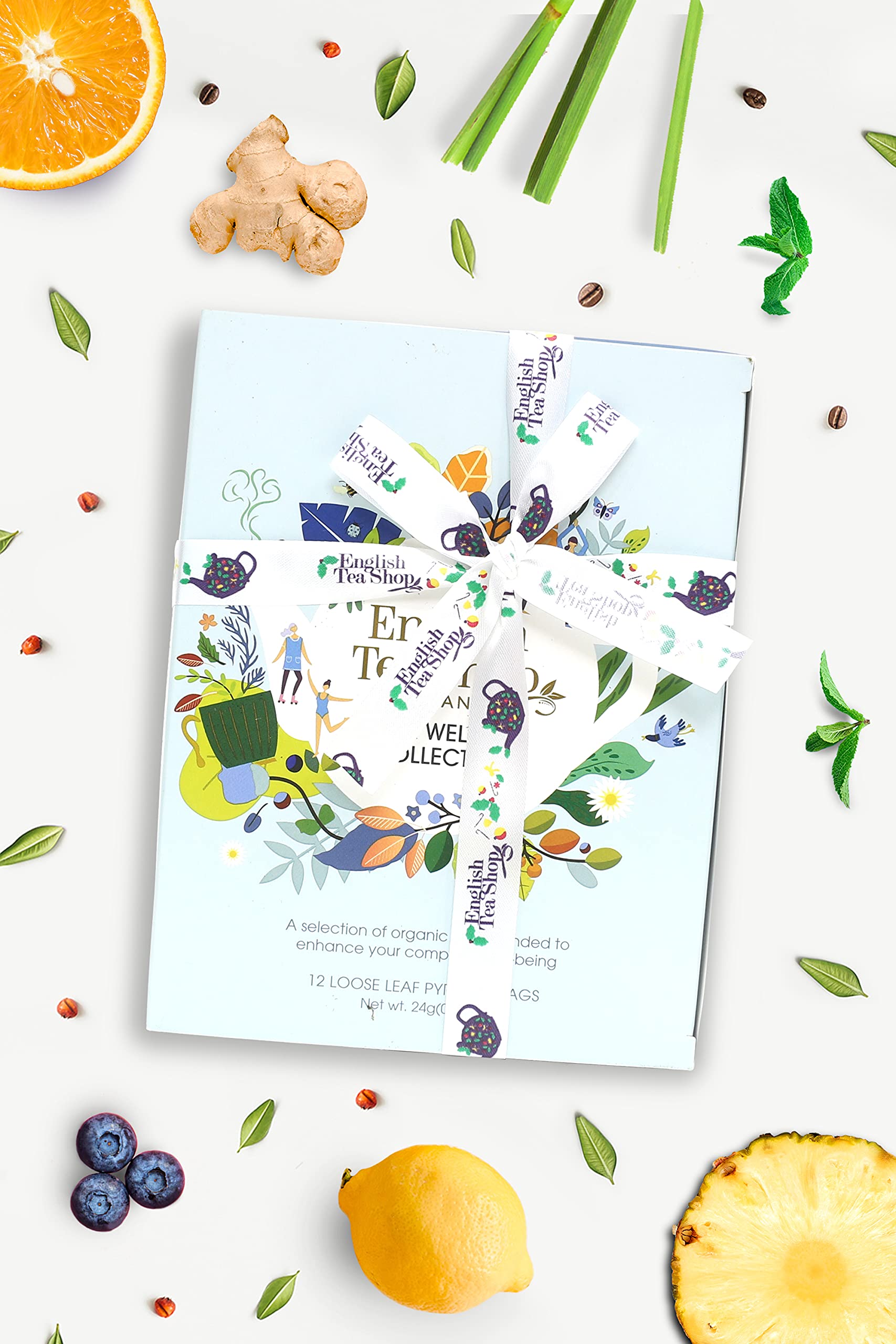 English Tea Shop Organic Wellness Tea Collection Prism - 12 Pyramid Tea Bags, 6 Flavours 9