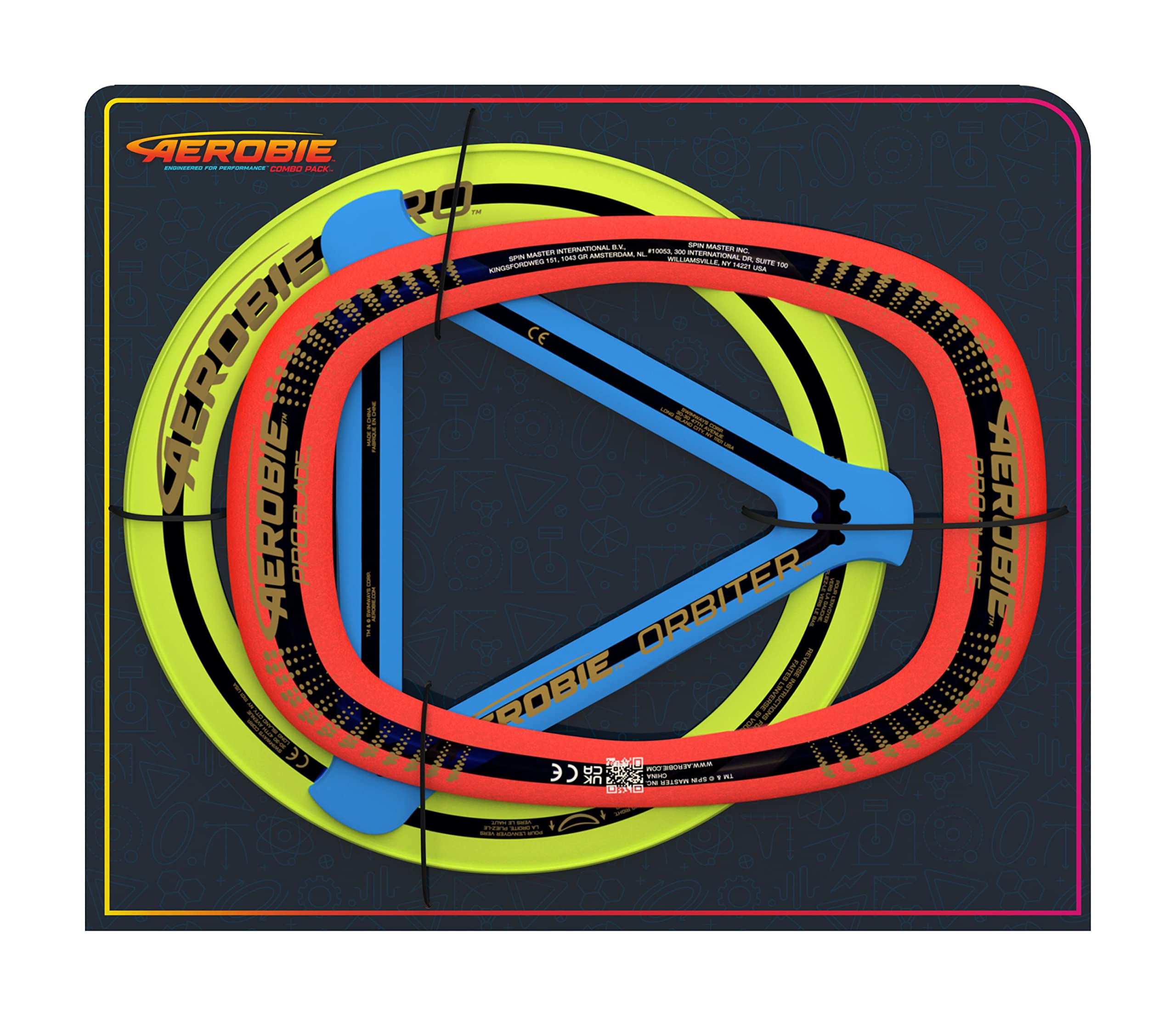 Aerobie 3-Piece Flying Ring Combo Pack with Pro Ring, Orbiter Boomerang, and Pro Blade | Ages 5+ 2