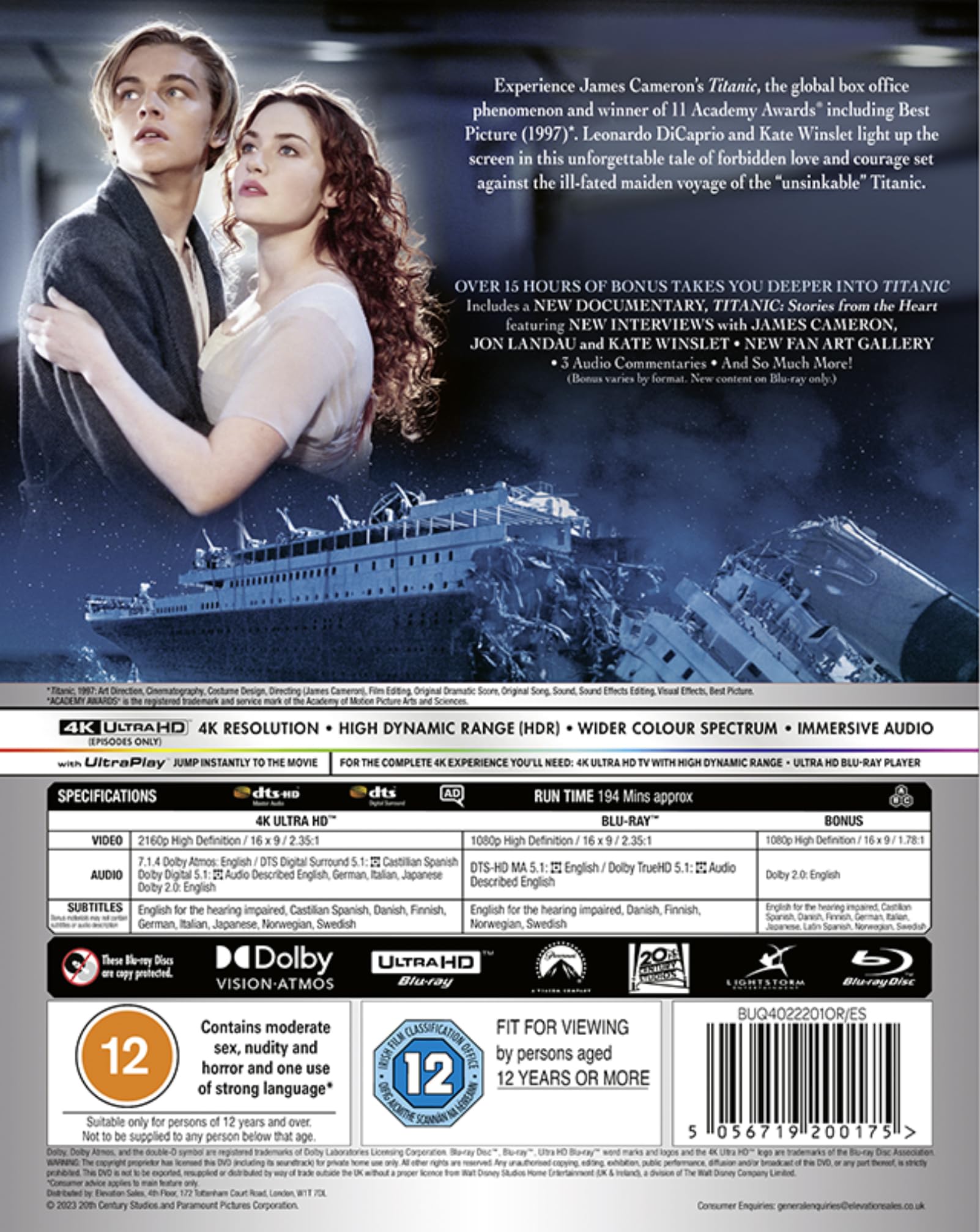 Titanic [4K Ultra HD Blu-ray] 3