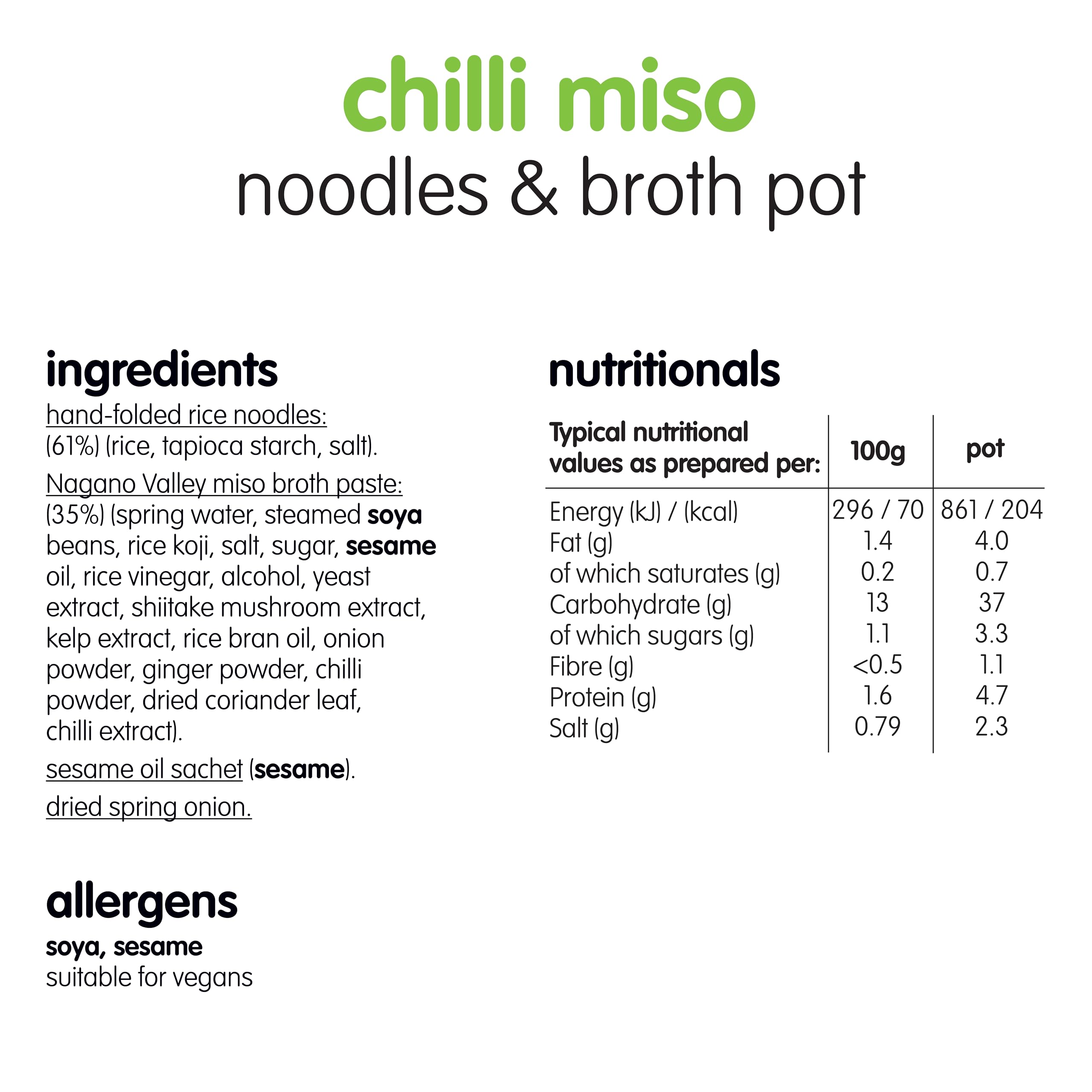 Itsu Chilli Miso Instant Noodles & Broth Pot 65g - Pack of 6 | Gluten Free | Vegan | Low Fat | 204 Calories | Hand-Folded Rice Noodles 5