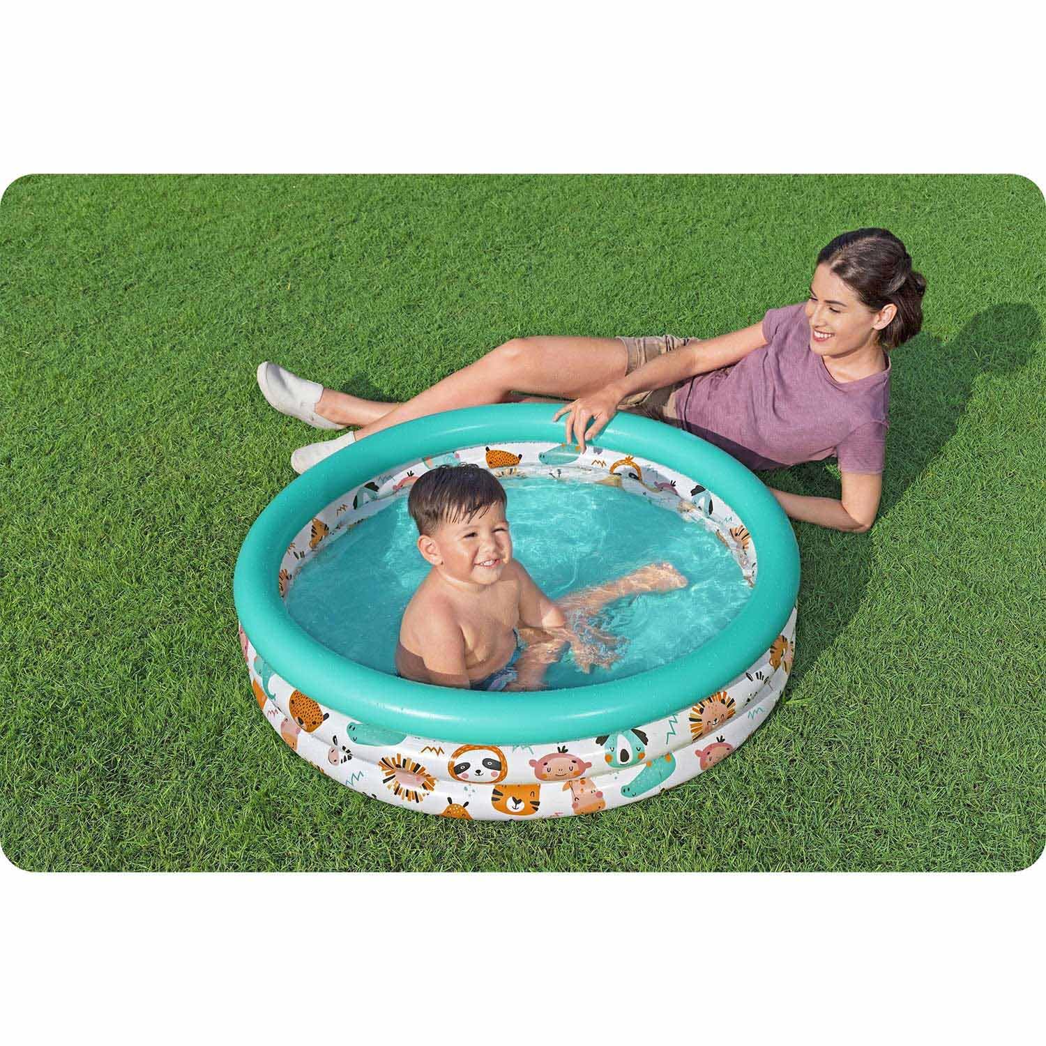 Bestway Safari Pals Kids Paddling Pool - Inflatable Pool for Ages 2+ 12