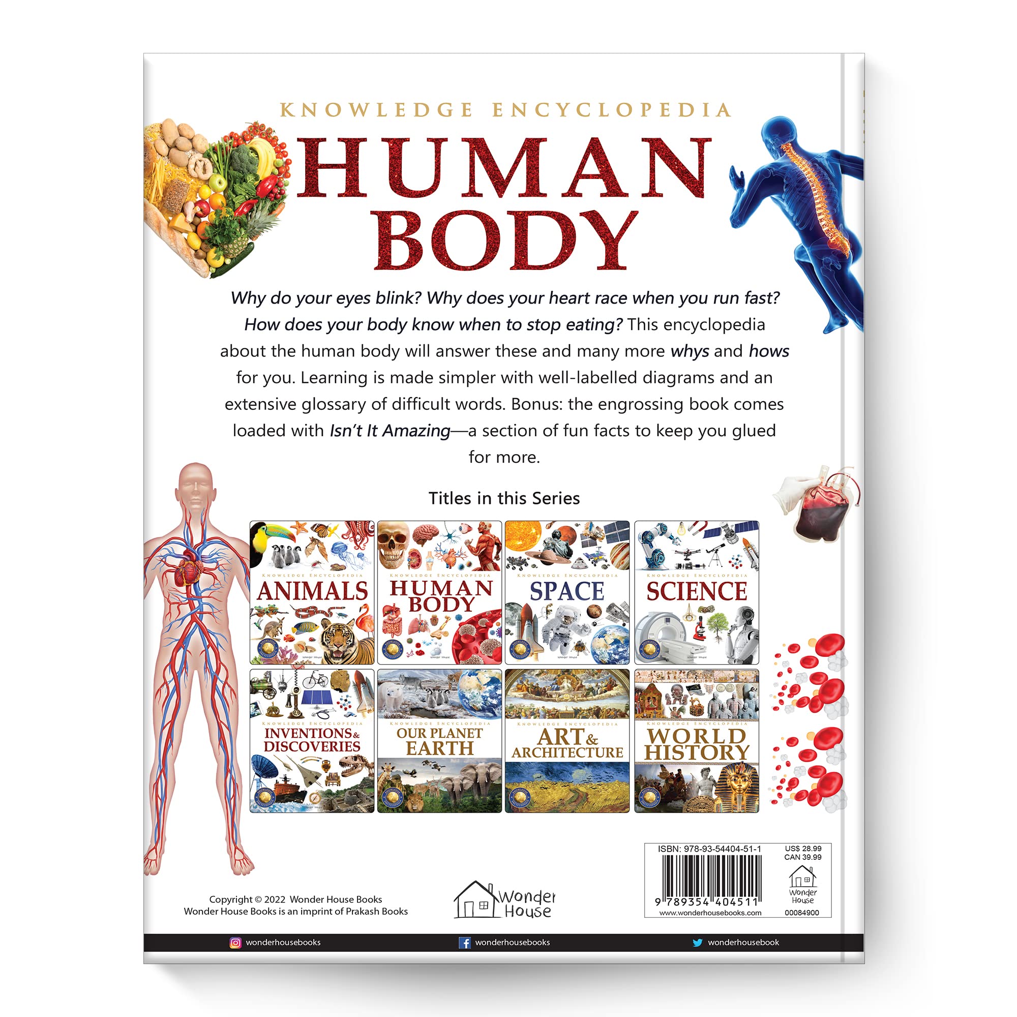Wonder House Books Knowledge Encyclopedia Human Body - Hardcover, 1080 Pages, Ages 3-4 2