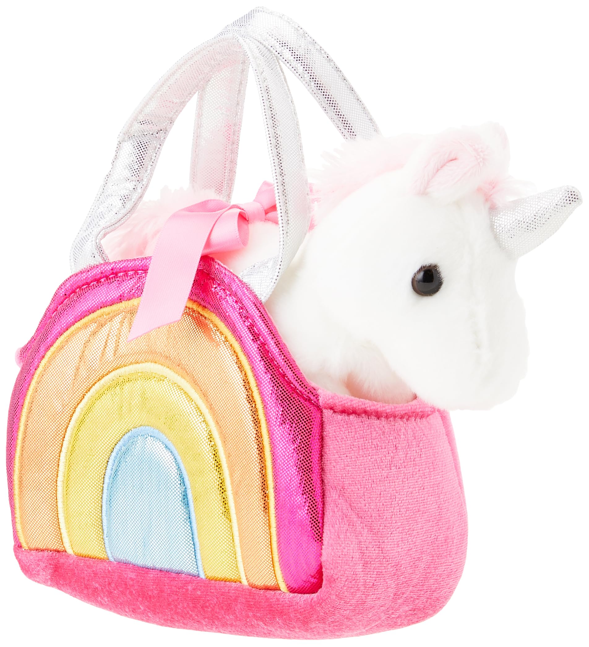 AURORA, 61171, Fancy Pal, Colourful Rainbow Unicorn, 8In, Soft Toy, Multi-Coloured 1