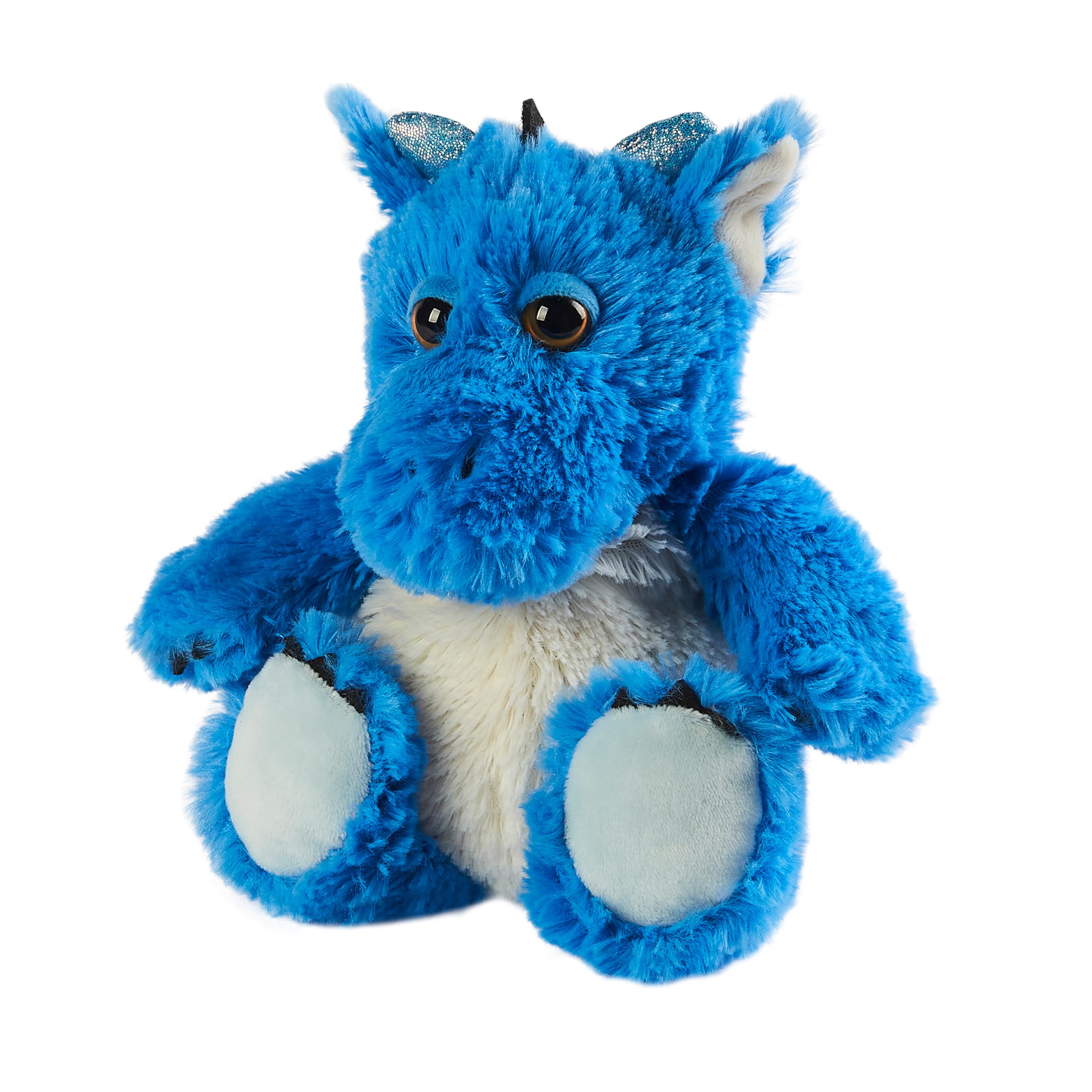 Warmies - Blue Dragon Weighted Teddy Junior Size Microwavable Heat Pad with French Lavender