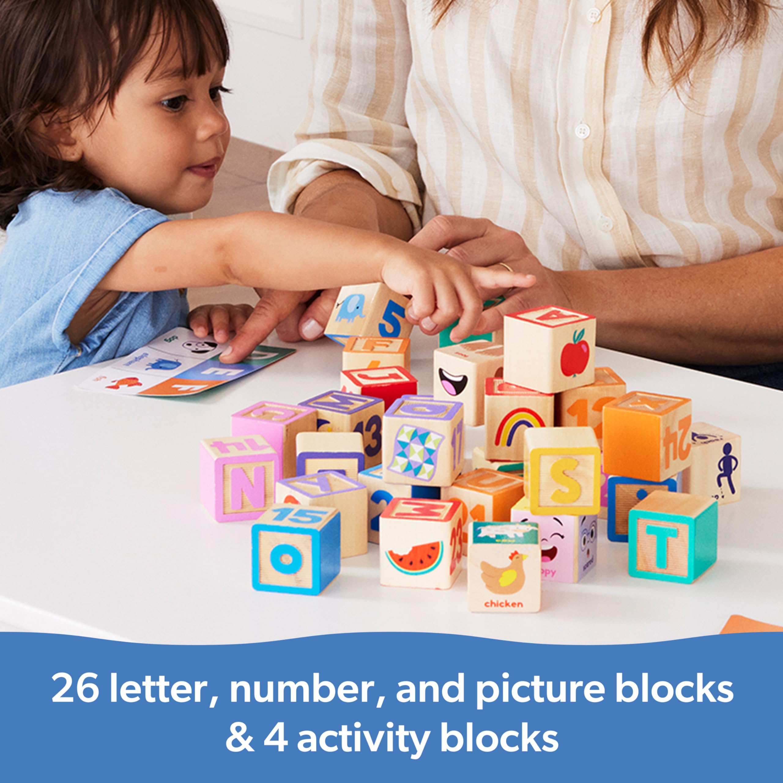 Melissa & Doug Ms. Rachel Wooden Learning Blocks Set for Ages 18 Months+ | 30 Blocks & 14 Cards 8