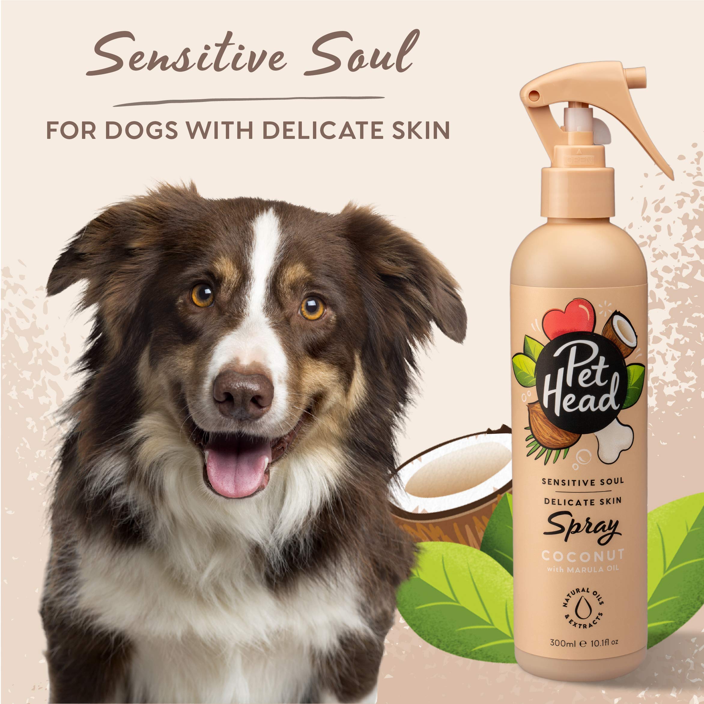 Pet Head Sensitive Soul Dog Deodoriser Spray - Coconut Scent | pH Neutral | 300 ml 3