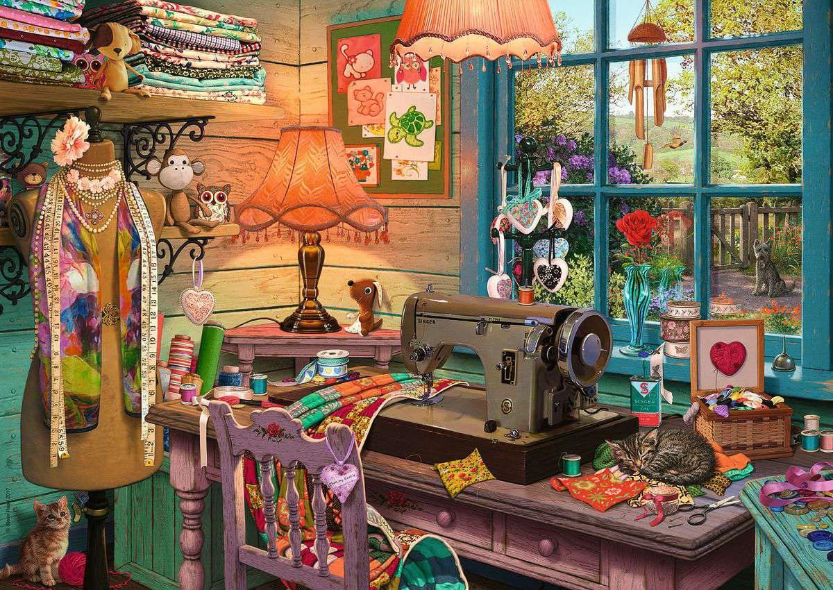 Ravensburger My Haven No. 4 The Sewing Shed 1000 Piece Jigsaw Puzzle