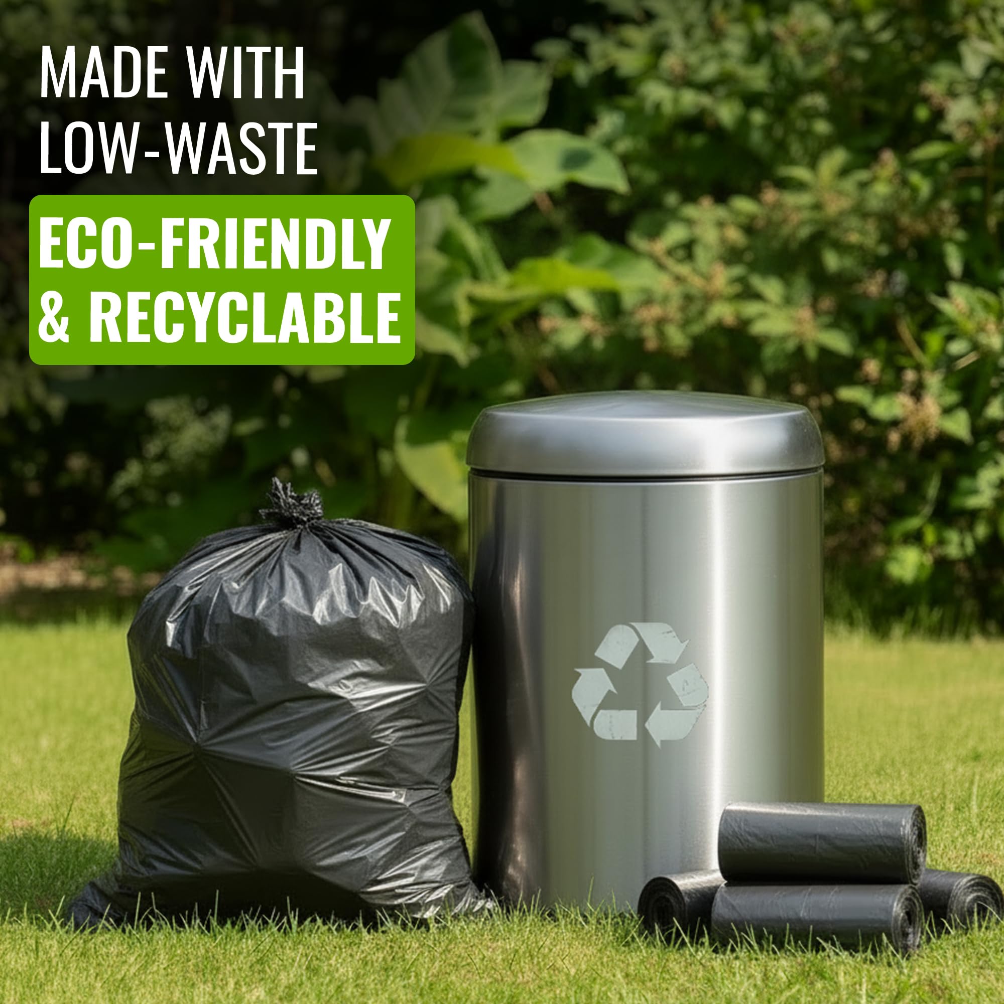 EcoBag 50L Heavy Duty Refuse Sacks - 50 Pack | 33 Micron | Recyclable 6