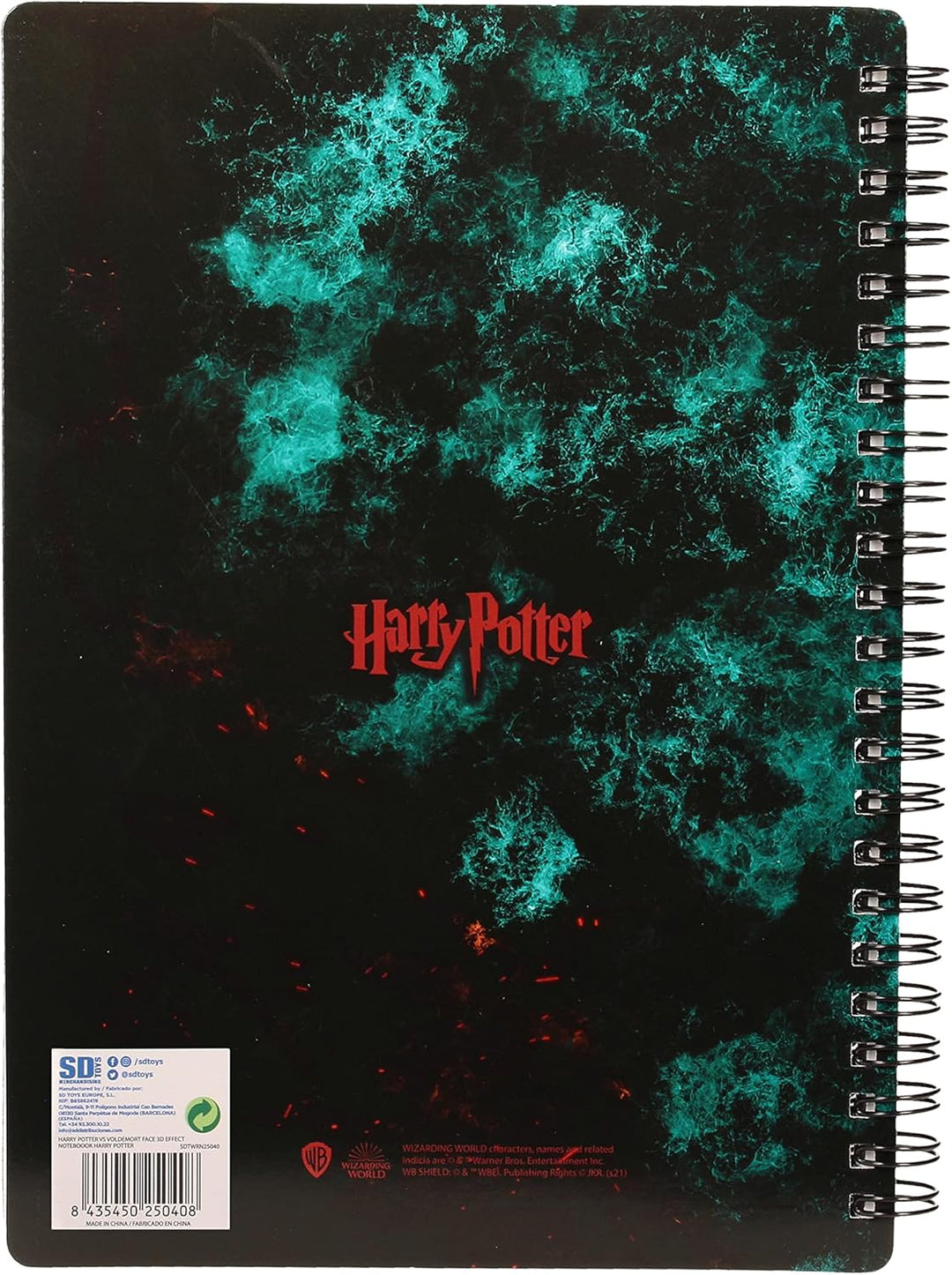 Harry Potter vs. Voldemort 3D Effect Notebook - SD Toys (A5 Notebook, Licensed Edition)