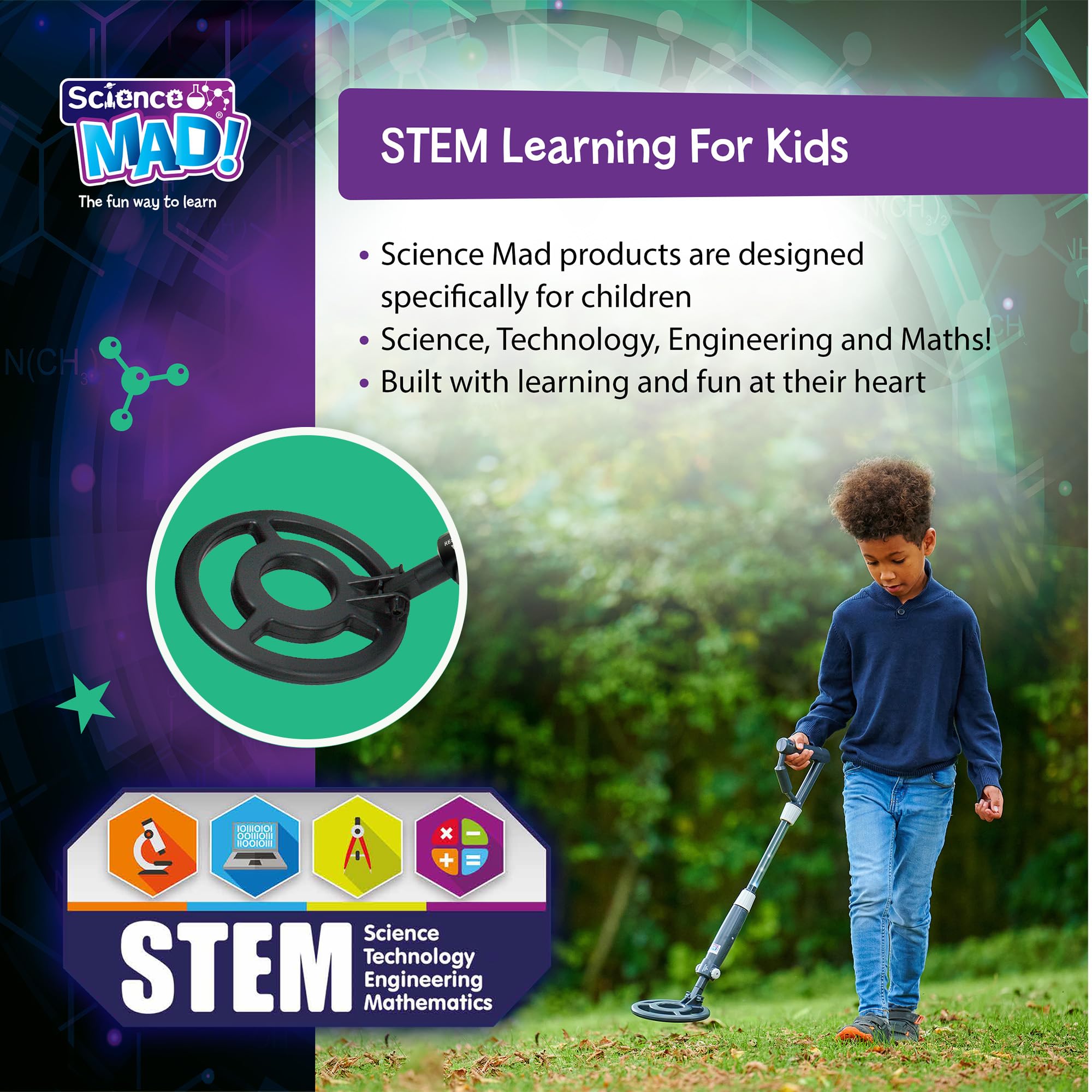 Science Mad Digital Metal Detector - Kids Fun Treasure Finder Wand Toy | Ages 8+ 5