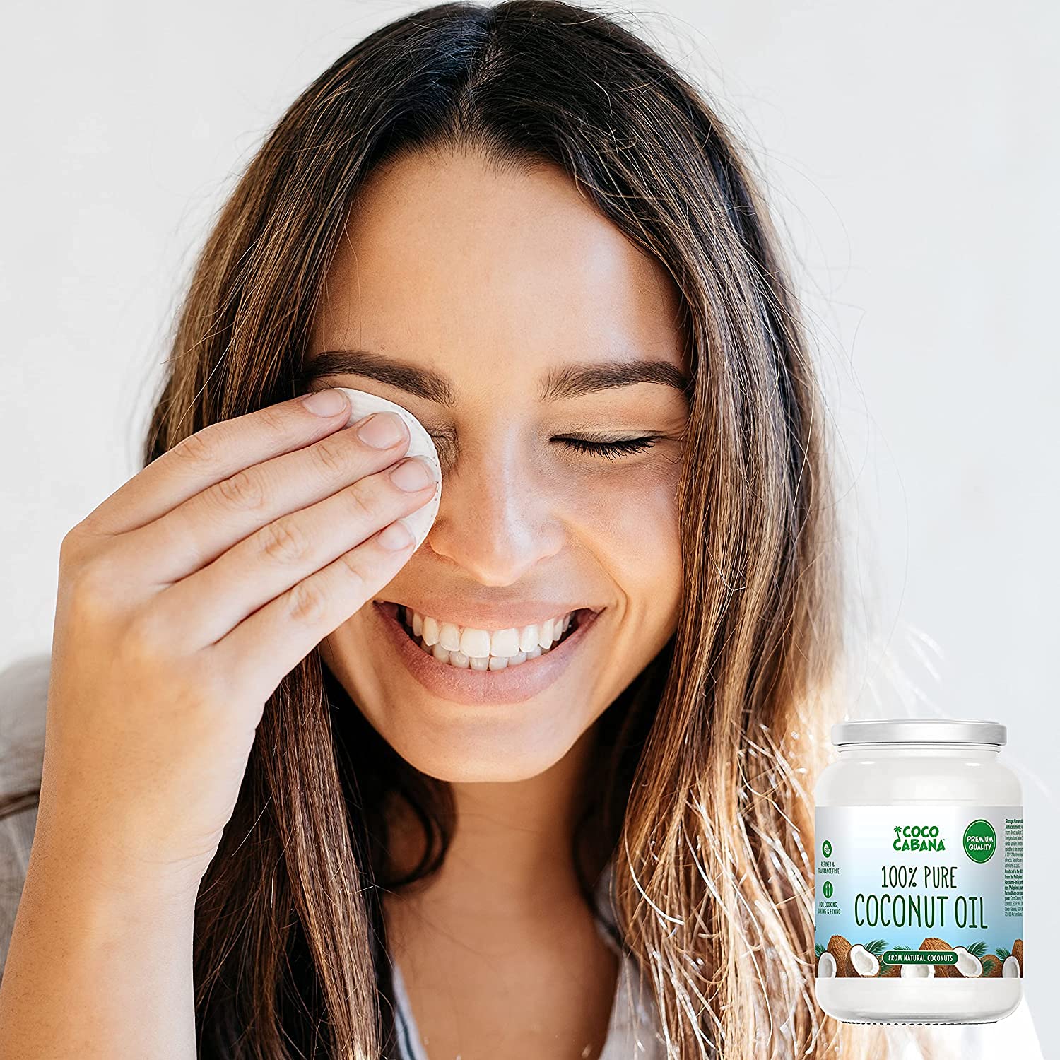 Coco Cabana 100% Pure Coconut Oil - Refined & Fragrance-Free | 1L Glass Jar | Vegan, Dairy & Gluten Free 3