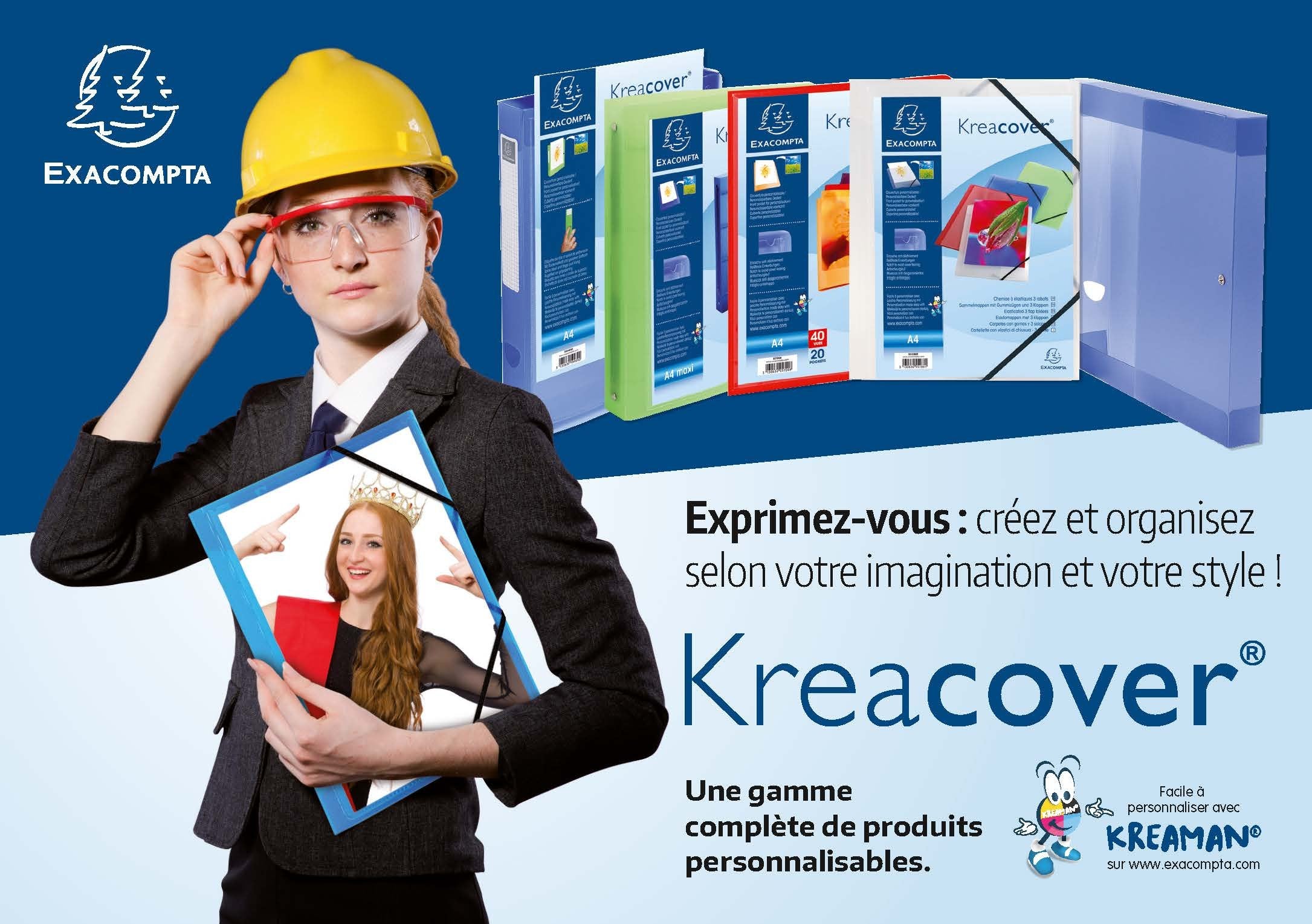 Exacompta Kreacover Lever Arch File - 75mm Spine, A4 Format, White | Ref 53945E 6