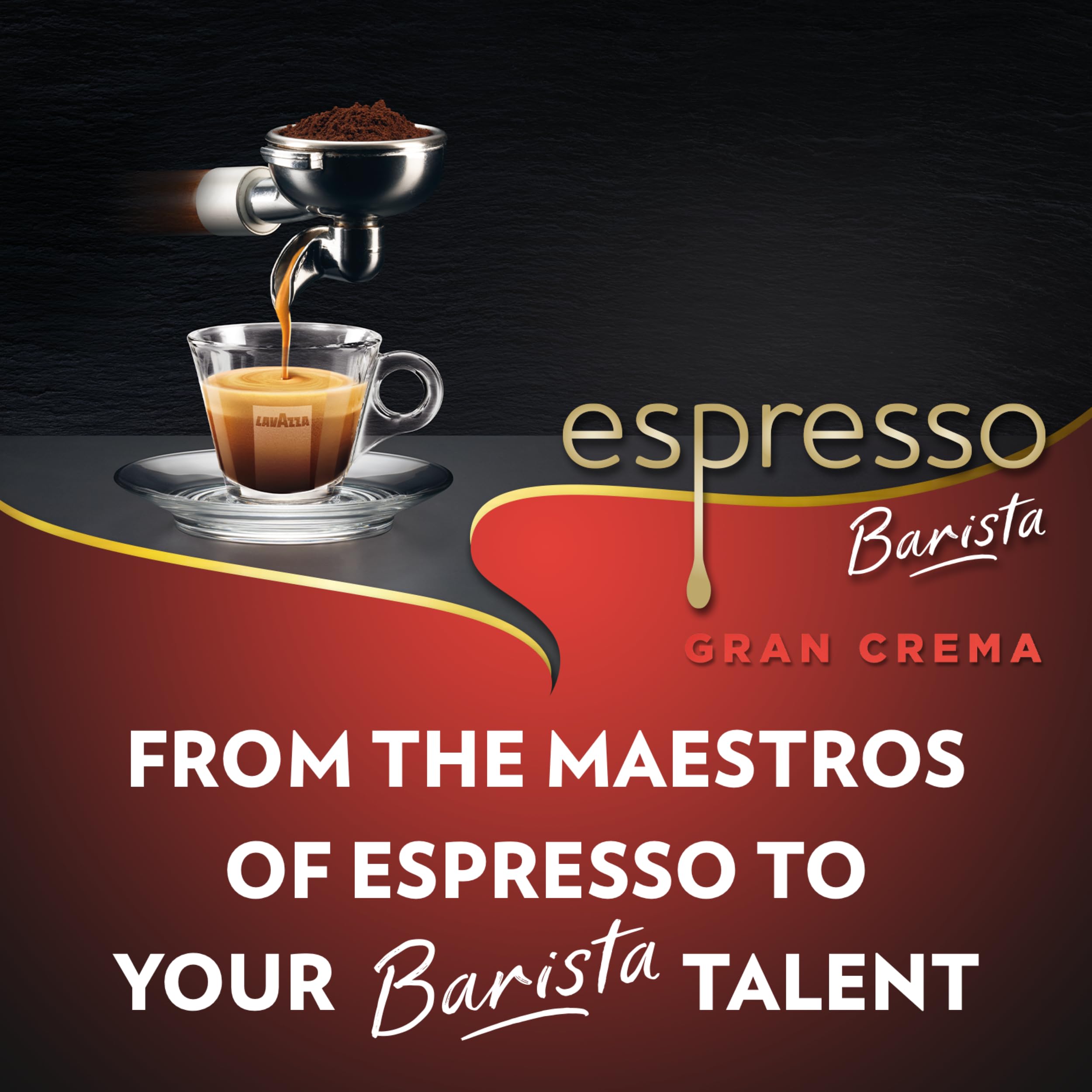 Lavazza Barista Gran Crema Whole Coffee Beans - Arabica/Robusta Drum Roast | Intensity 7 | 1kg Pack