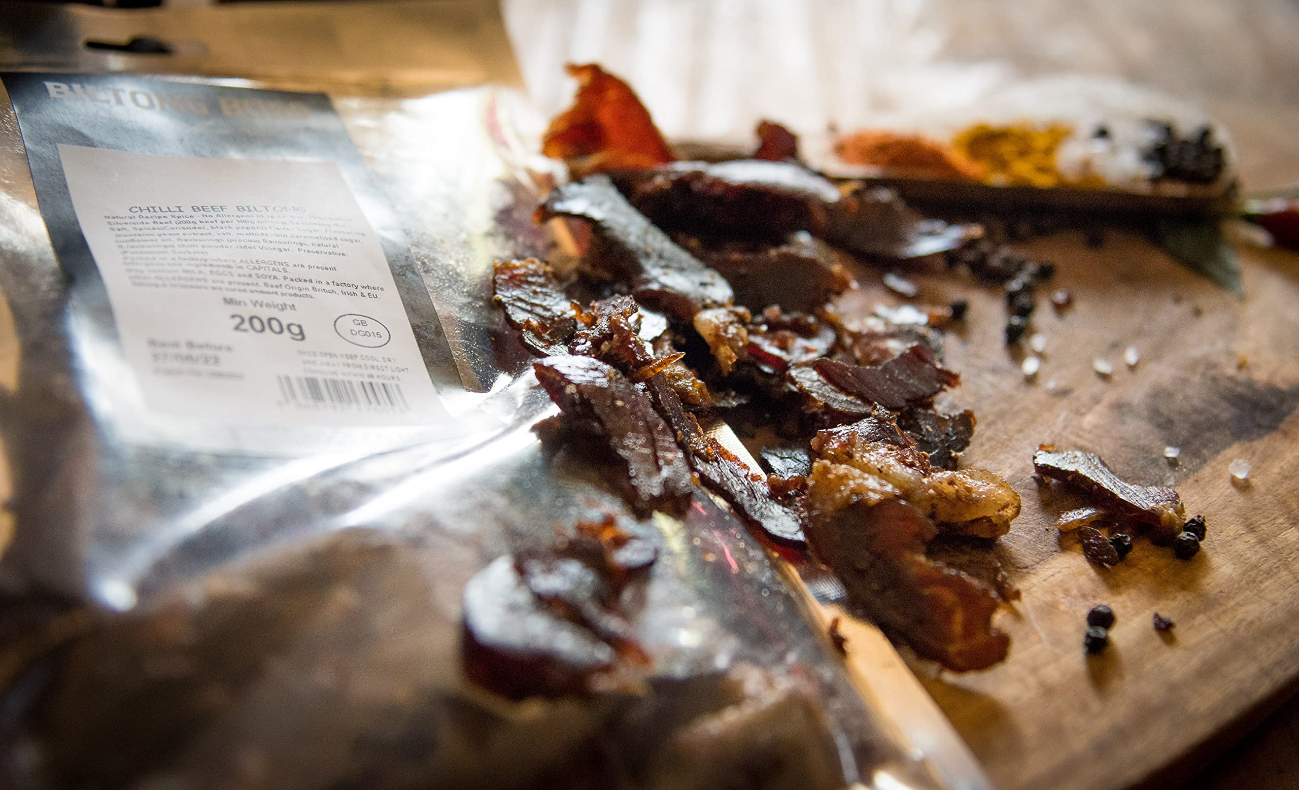 Biltong Boss Chilli Beef Biltong - High Protein Snack | 45.2g Protein per 100g | 200g Bag 3