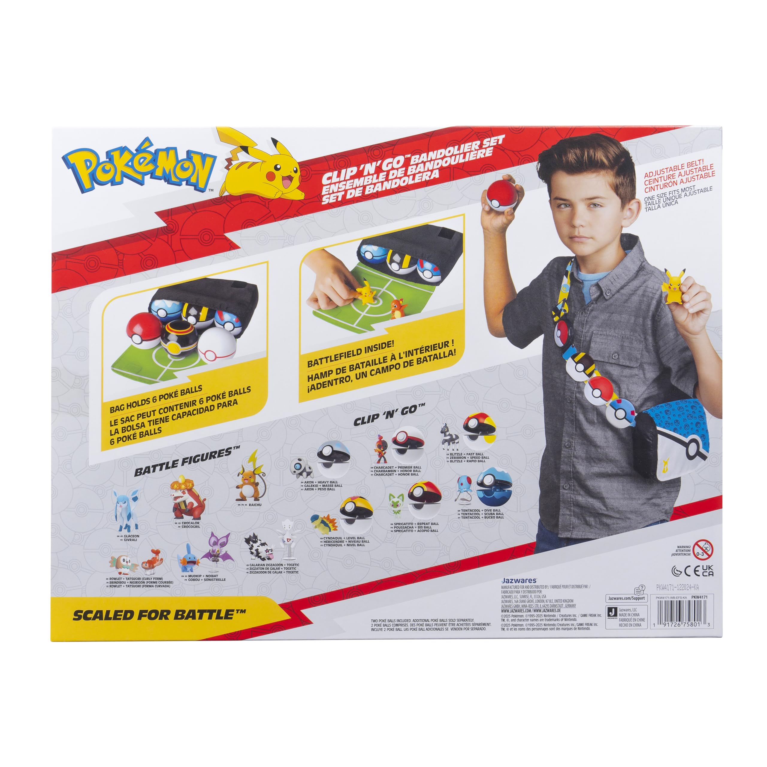 Pokémon Pikachu Clip ‘N’ Go Bandolier Set with 2-Inch Battle Figure and 2 Poké Balls 8