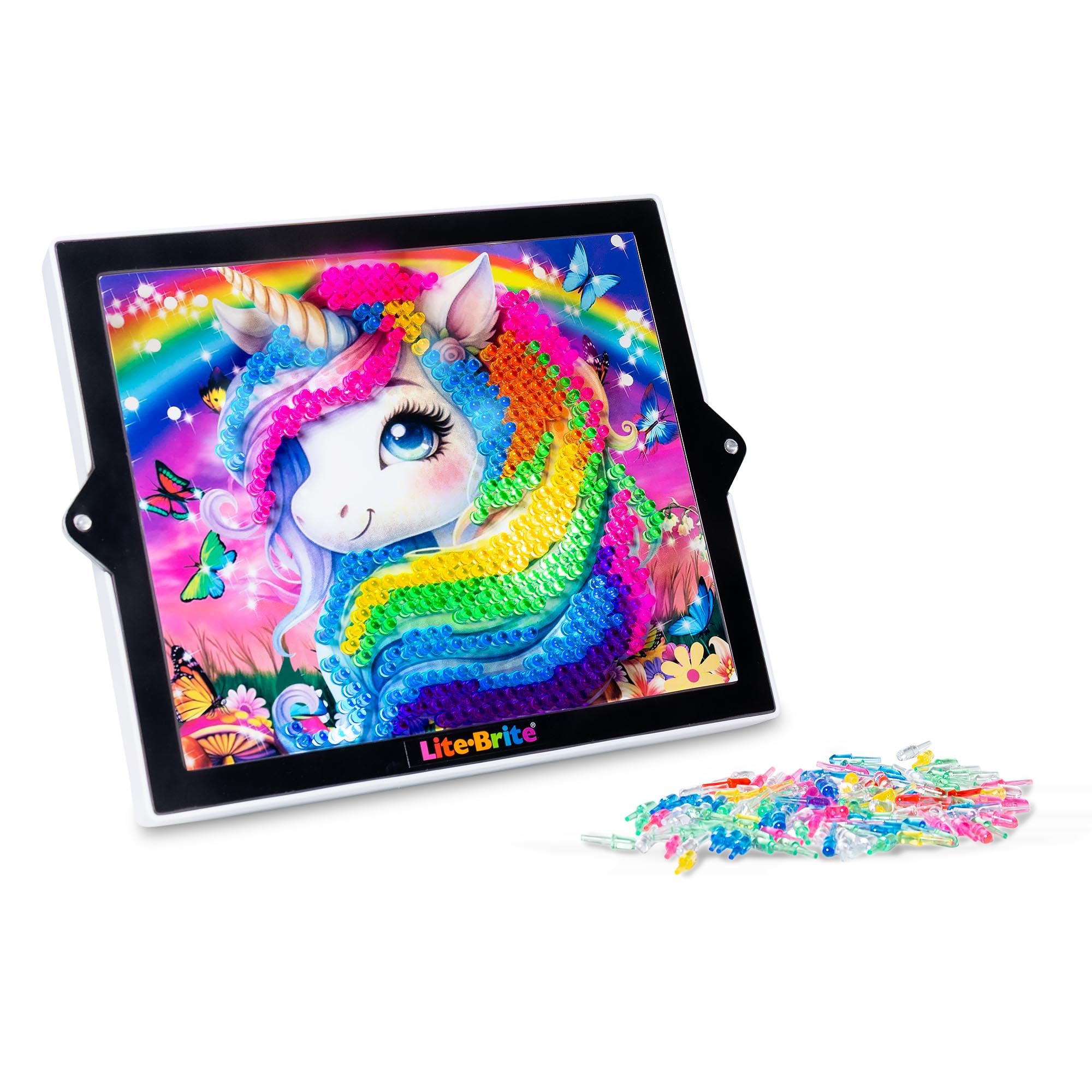 Lite Brite Colour Pop! Rainbow Dreams - 650 Mini Pegs, 6 Templates, 4 Light Modes 4