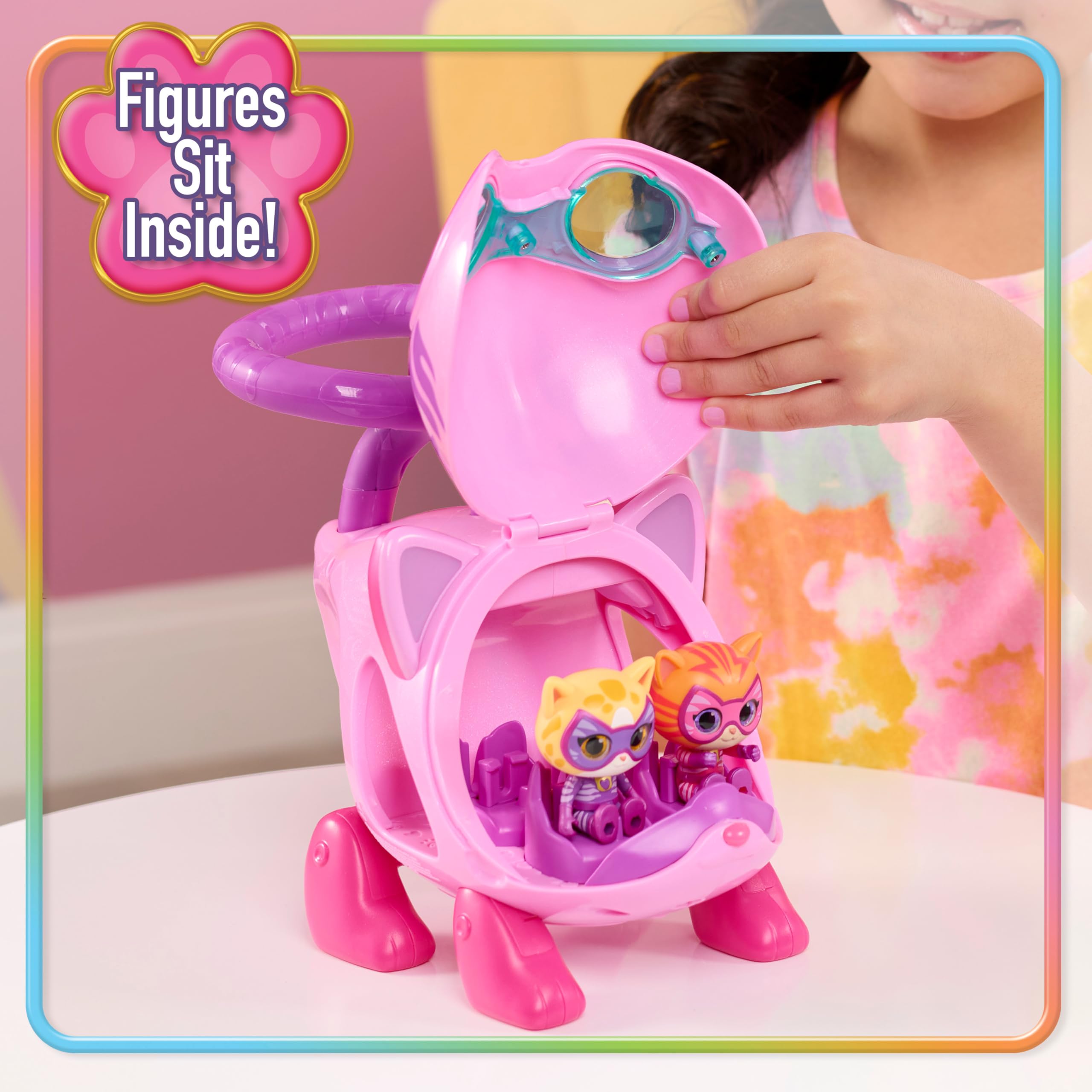 Disney Junior SuperKitties Su-Purr Wild Kitty Copter with Lights - Interactive Vehicle Playset for Kids 5