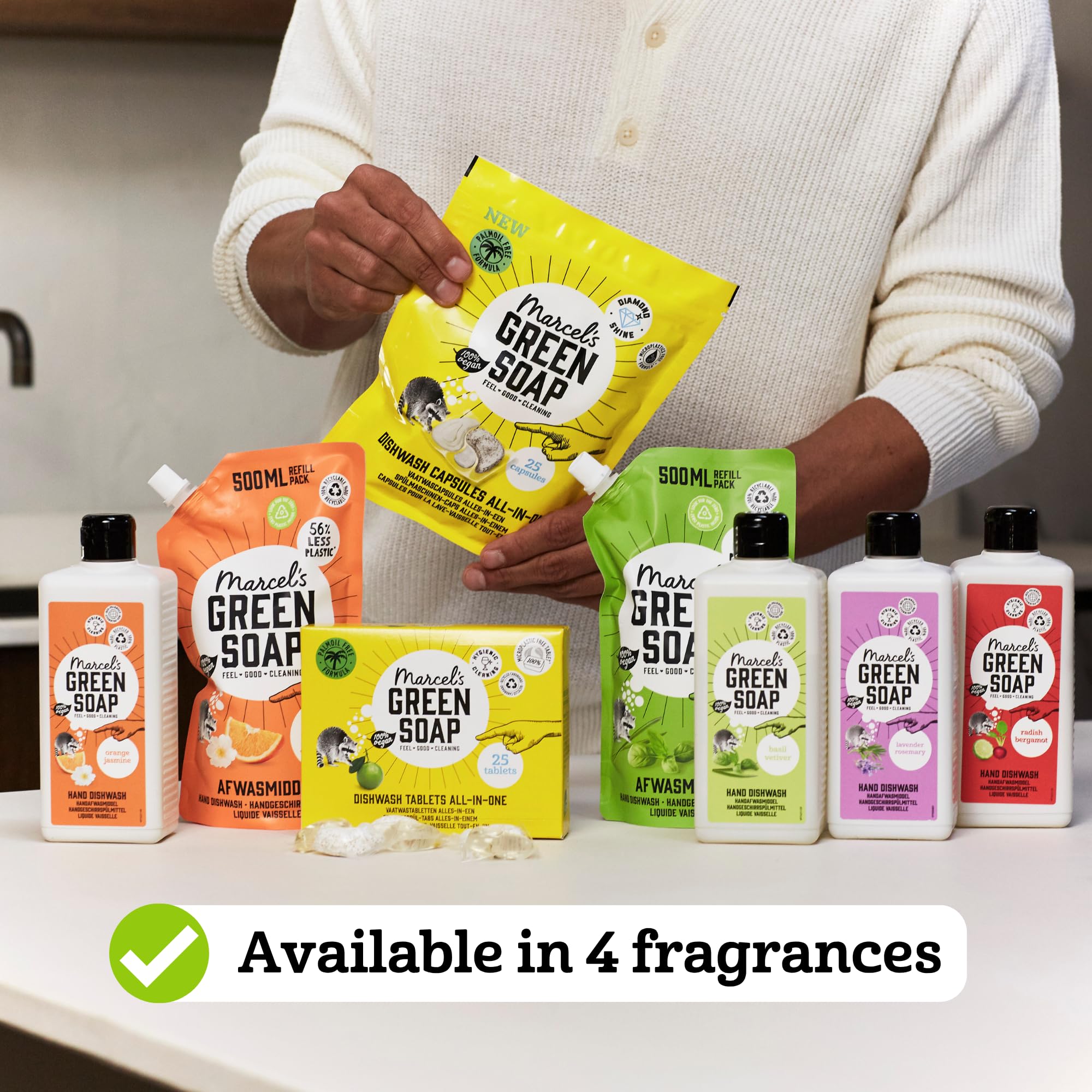 Marcel's Green Soap Washing-Up Liquid - Lemon & Bergamot Refill | 500ml | Plant-Based 6