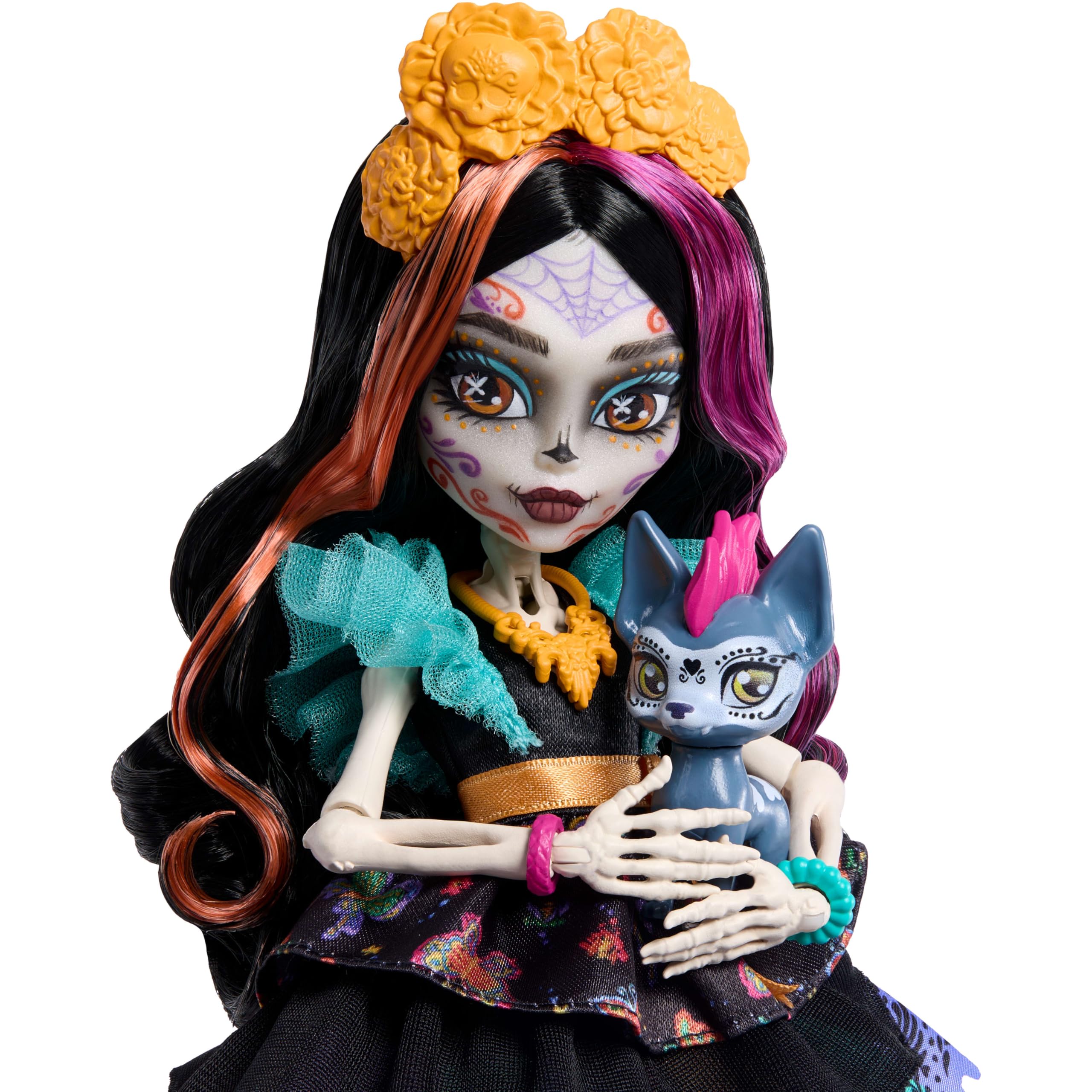 Monster High Skelita Calaveras Doll - Colorful Papel Picado Dress with Pet & Accessories 8