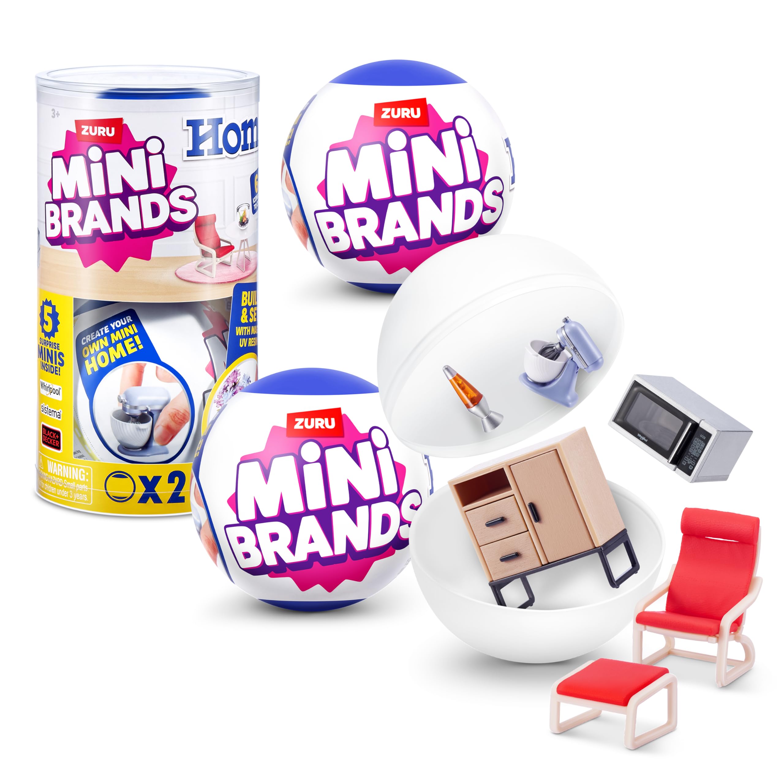 Mini Brands Home Capsule 2 Pack by ZURU - Collectible Miniatures | First Edition | Ages 3+