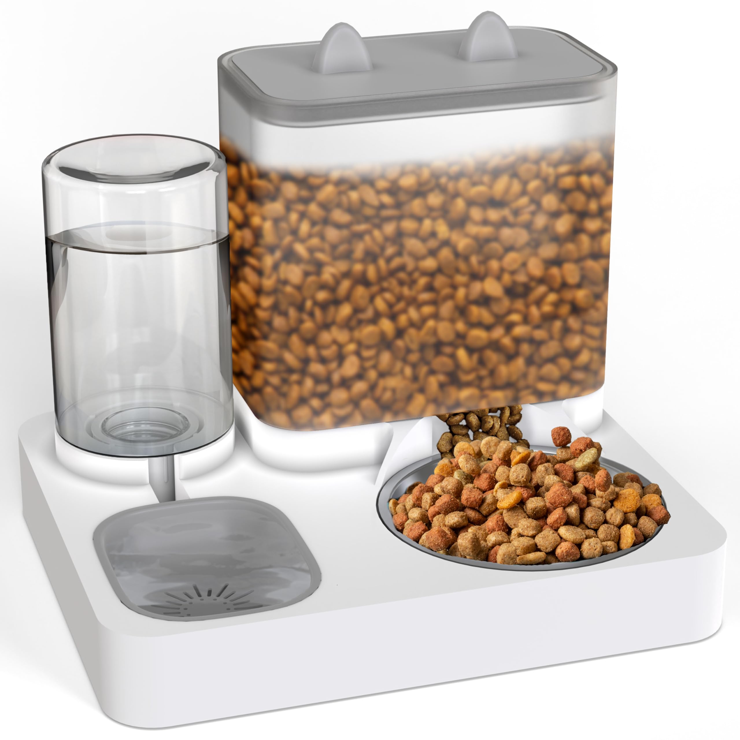 Vivo Technologies 2-in-1 Automatic Pet Feeder & Water Dispenser | 2.2L Food | 1L Water 1