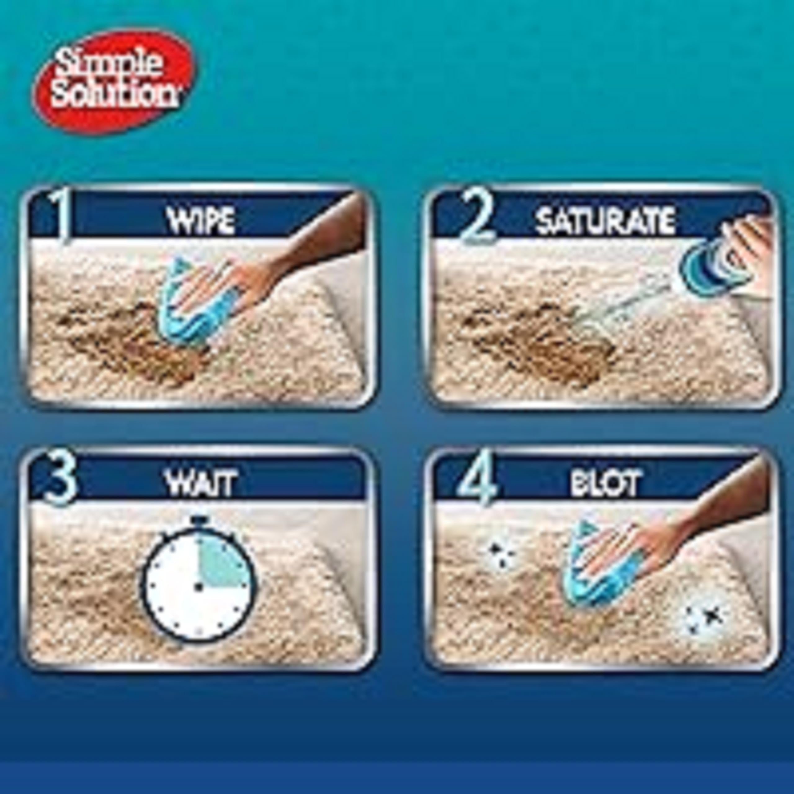 Simple Solution Pet Stain and Odour Remover - Pro-Bacteria Formula, Vanilla Scent, 1 Litre 3