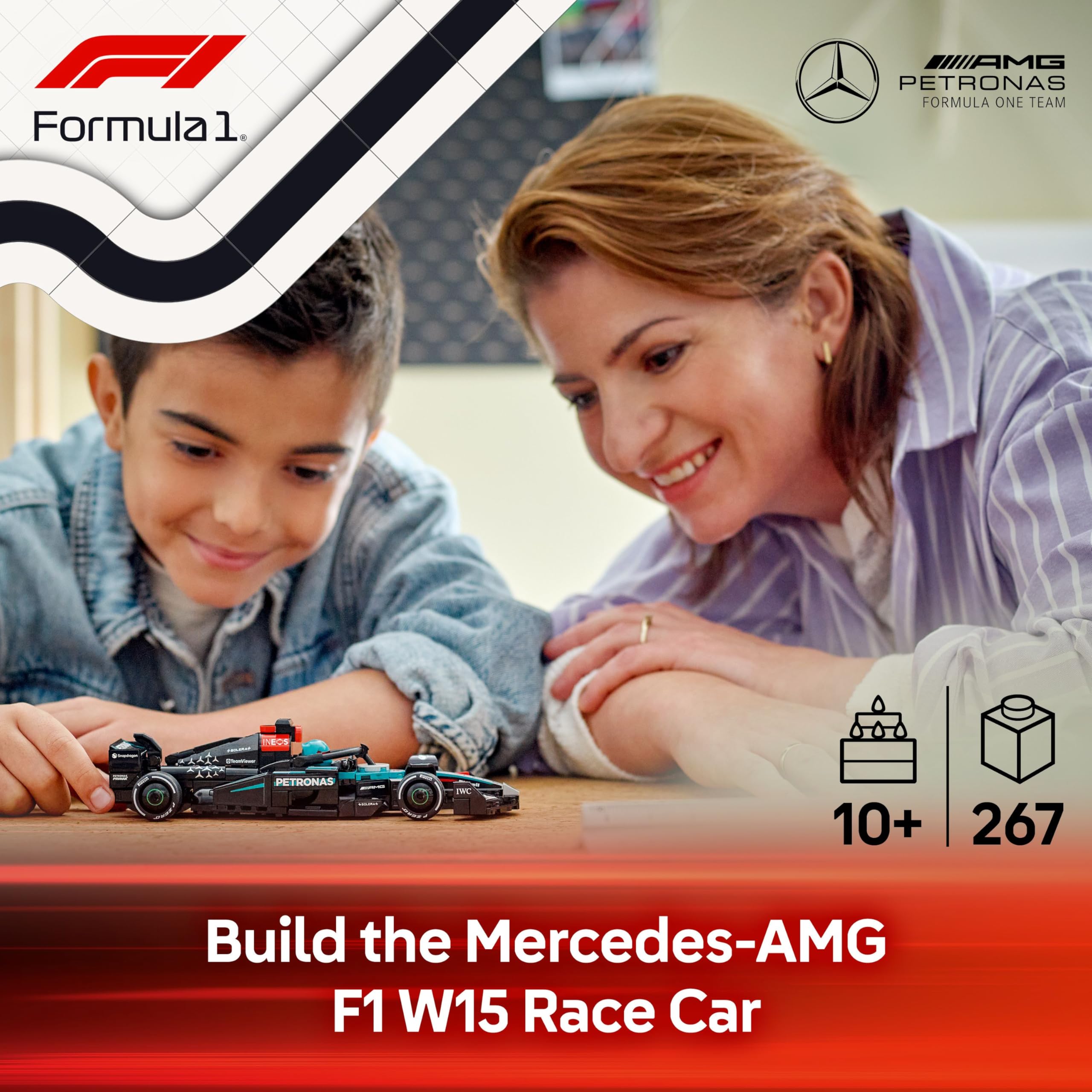 LEGO Speed Champions Mercedes-AMG F1 W15 Race Car Set 77244 | Ages 10+ | 284g 2