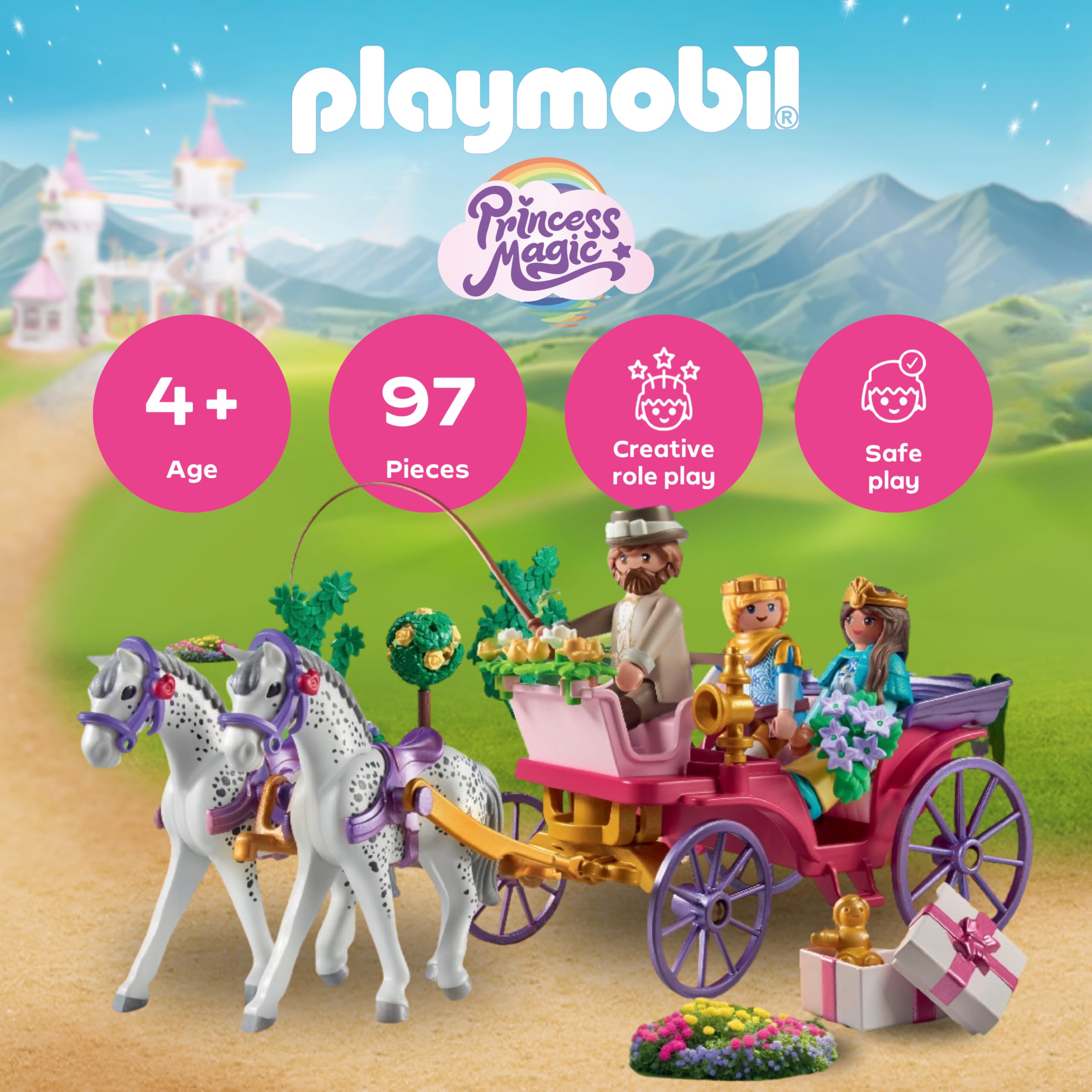 Playmobil Royal Carriage Ride with Princess and Prince Playset | Unisex Children | Ages 3+