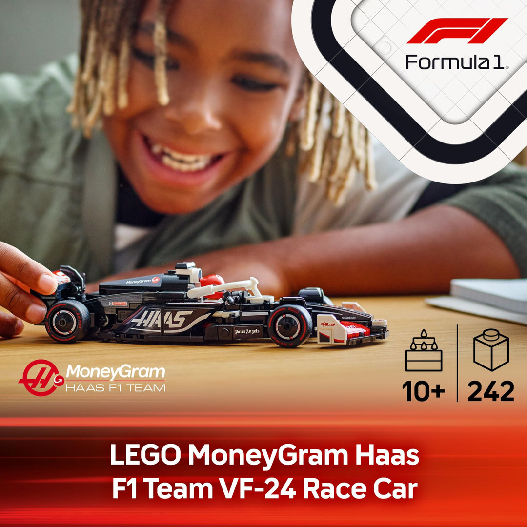 LEGO Speed Champions MoneyGram Haas F1 Team VF-24 Race Car Toy with Driver Minifigure - Building Set for 10+