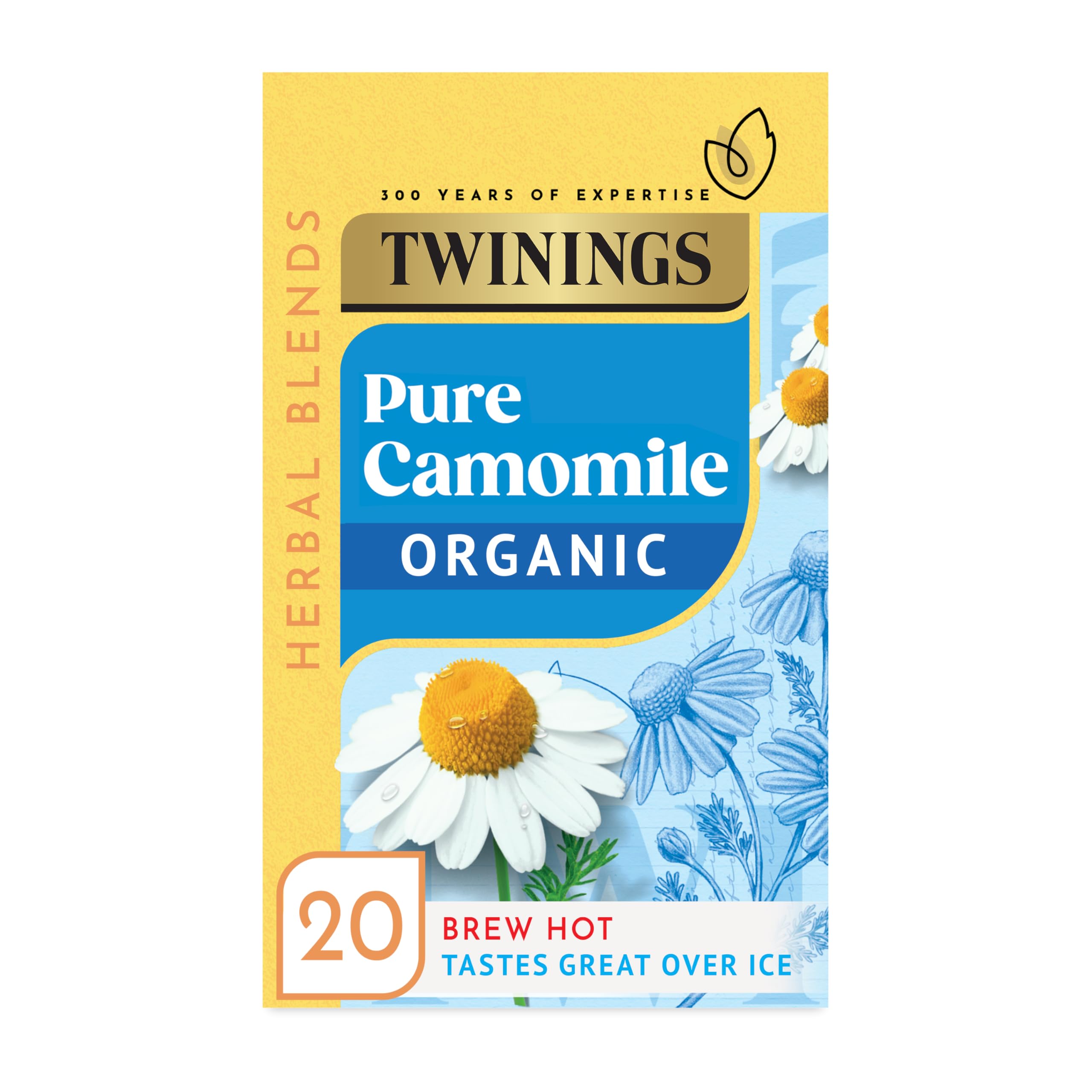 Twinings Organic Camomile Herbal Tea Bags - 20 Count, 30g | Promotes Relaxation