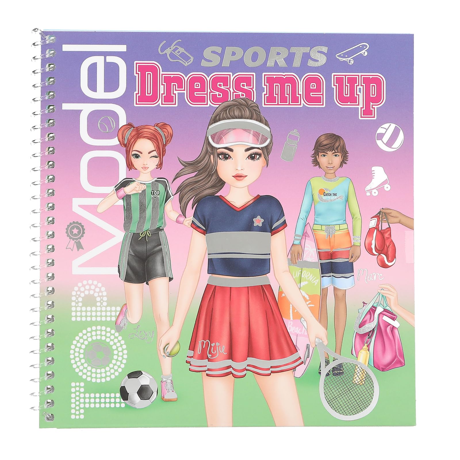 Depesche 13808 TOPModel Dress Me Up Sticker Book Sports with 24 Pages Sport 1