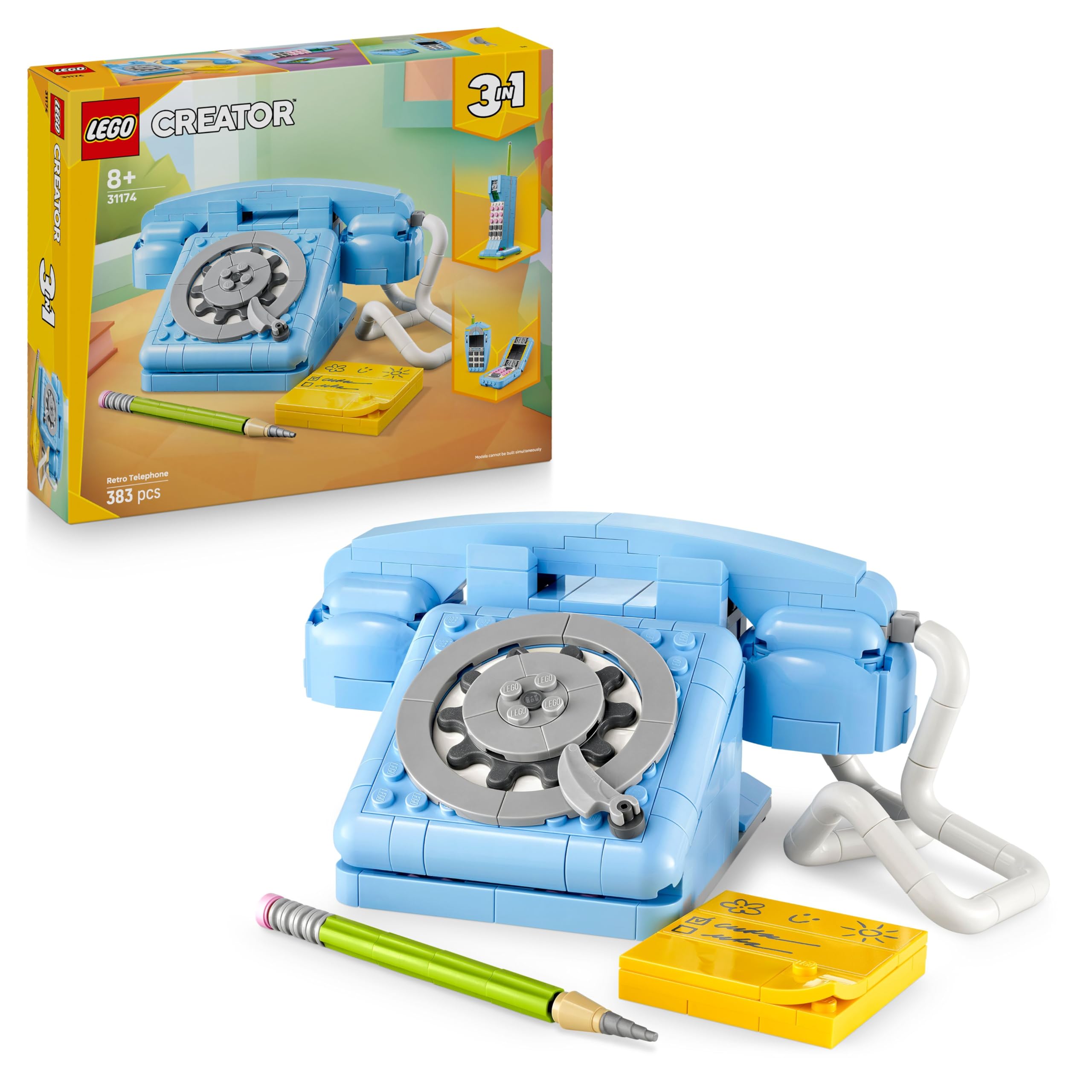 LEGO Creator 3in1 Retro Telephone 31174 Building Set | 3 Models in 1 | Ages 8+ 1