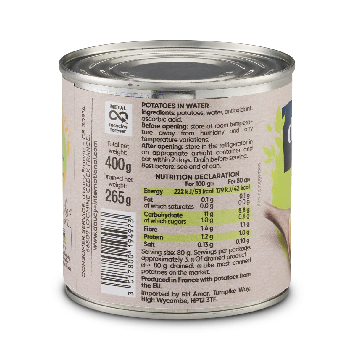 D'Aucy Potatoes - 400 g (Pack of 6)