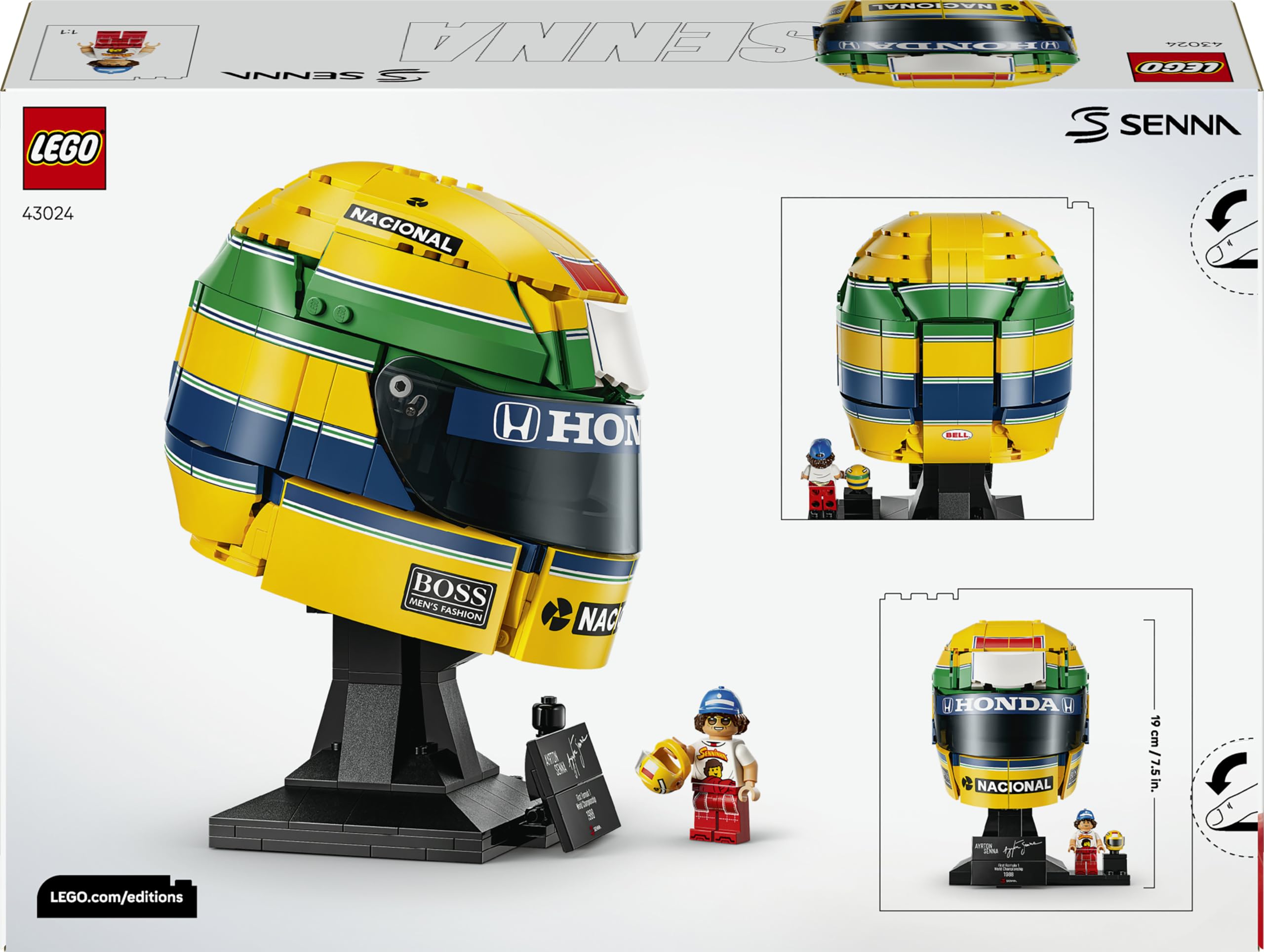 LEGO Editions Ayrton Senna Helmet Building Set - Display Model Kit | 14+ Age Range | Multicolor 8