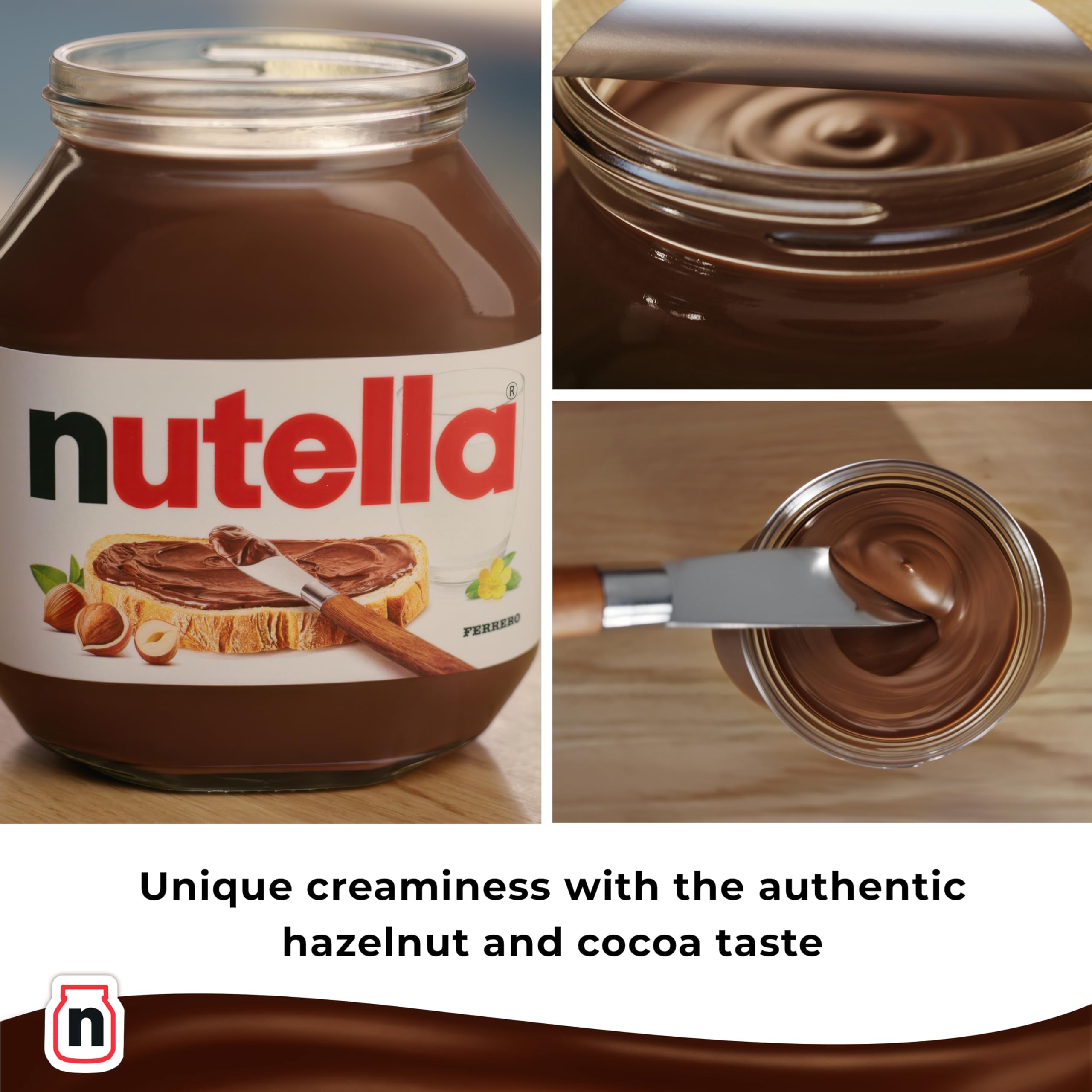 Nutella Hazelnut Chocolate Spread - 350g Jar | Suitable for Vegetarians 5