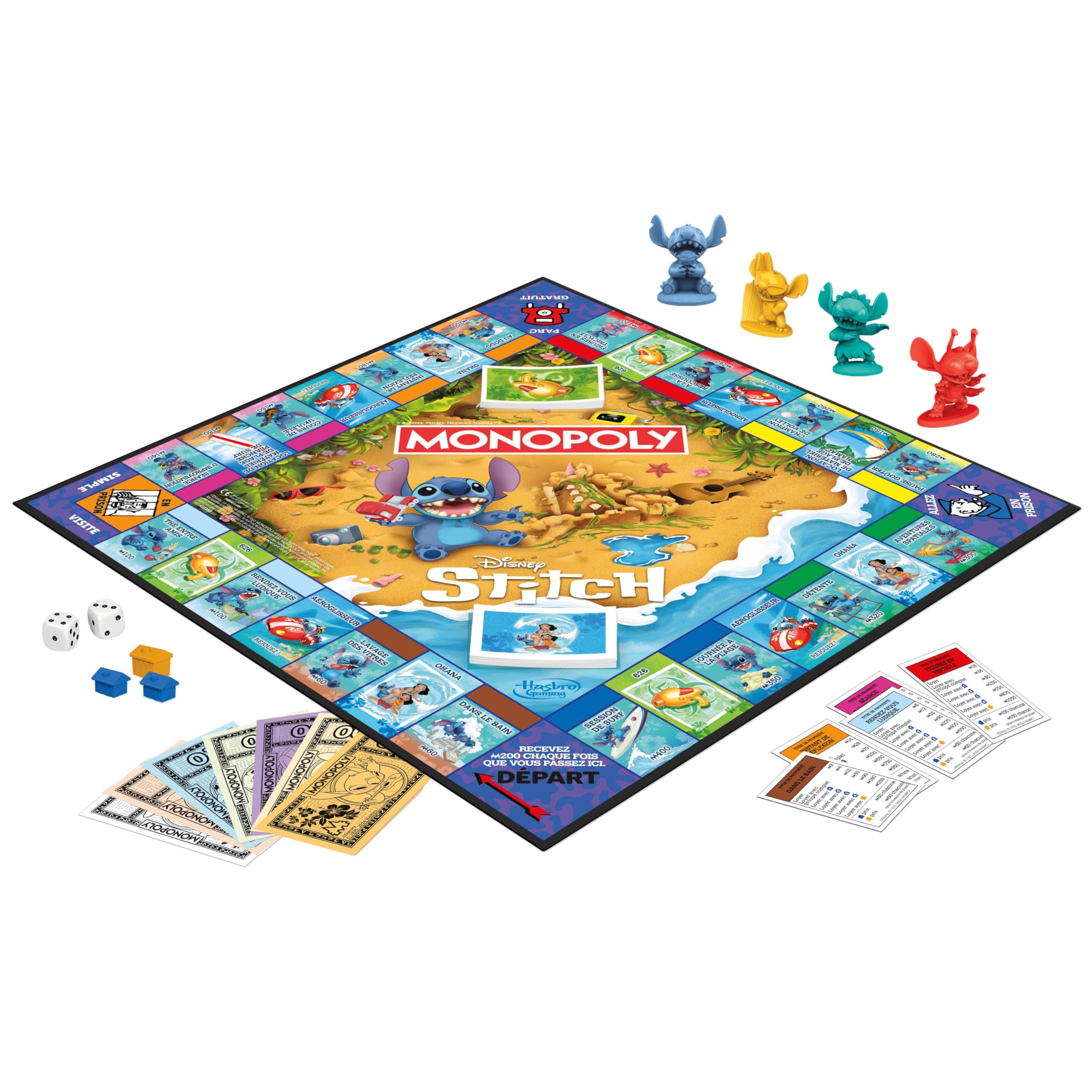 Monopoly Disney Stitch Edition Board Game - English Version | Ages 8+ | 2-6 Players 4