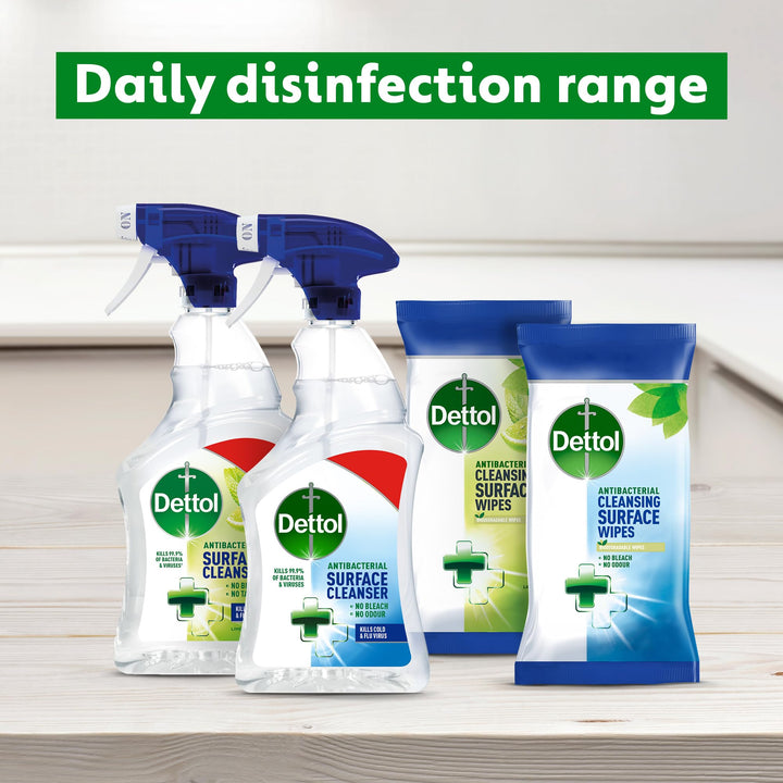 Dettol - Antibacterial Biodegradable Surface Cleaning Disinfectant Wipes 110 x 3